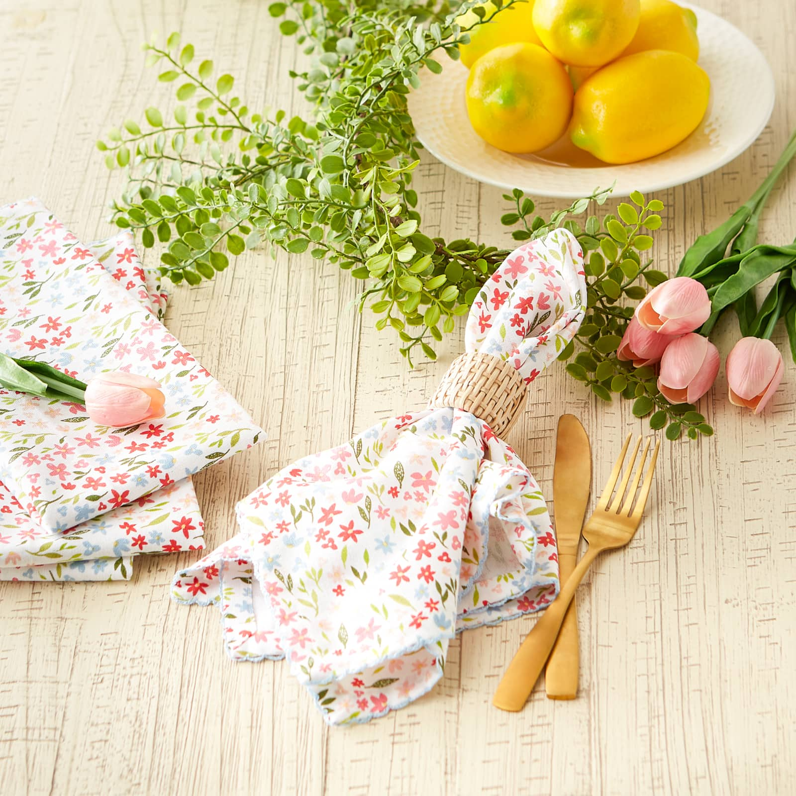 Sweet Flowers Printed Napkin, 6ct.