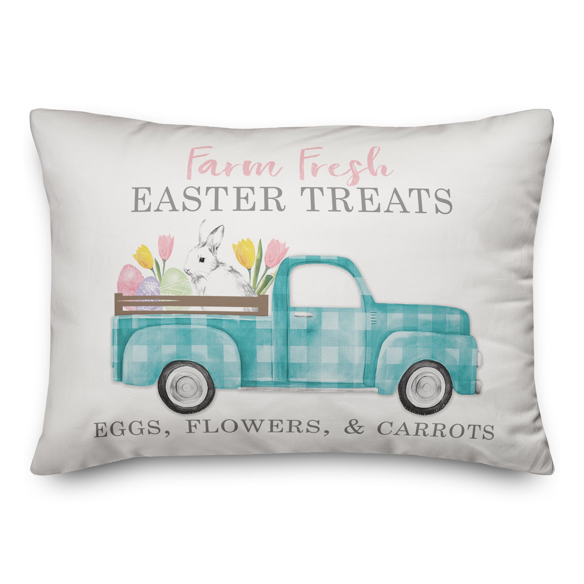 Farm Fresh Truck Throw Pillow