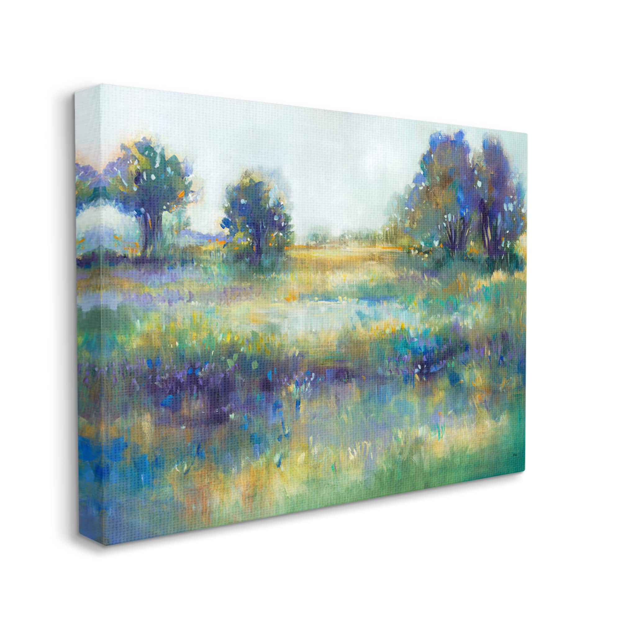 Stupell Industries Wetland Watercolor Landscape Abstract Painting Canvas Wall Art