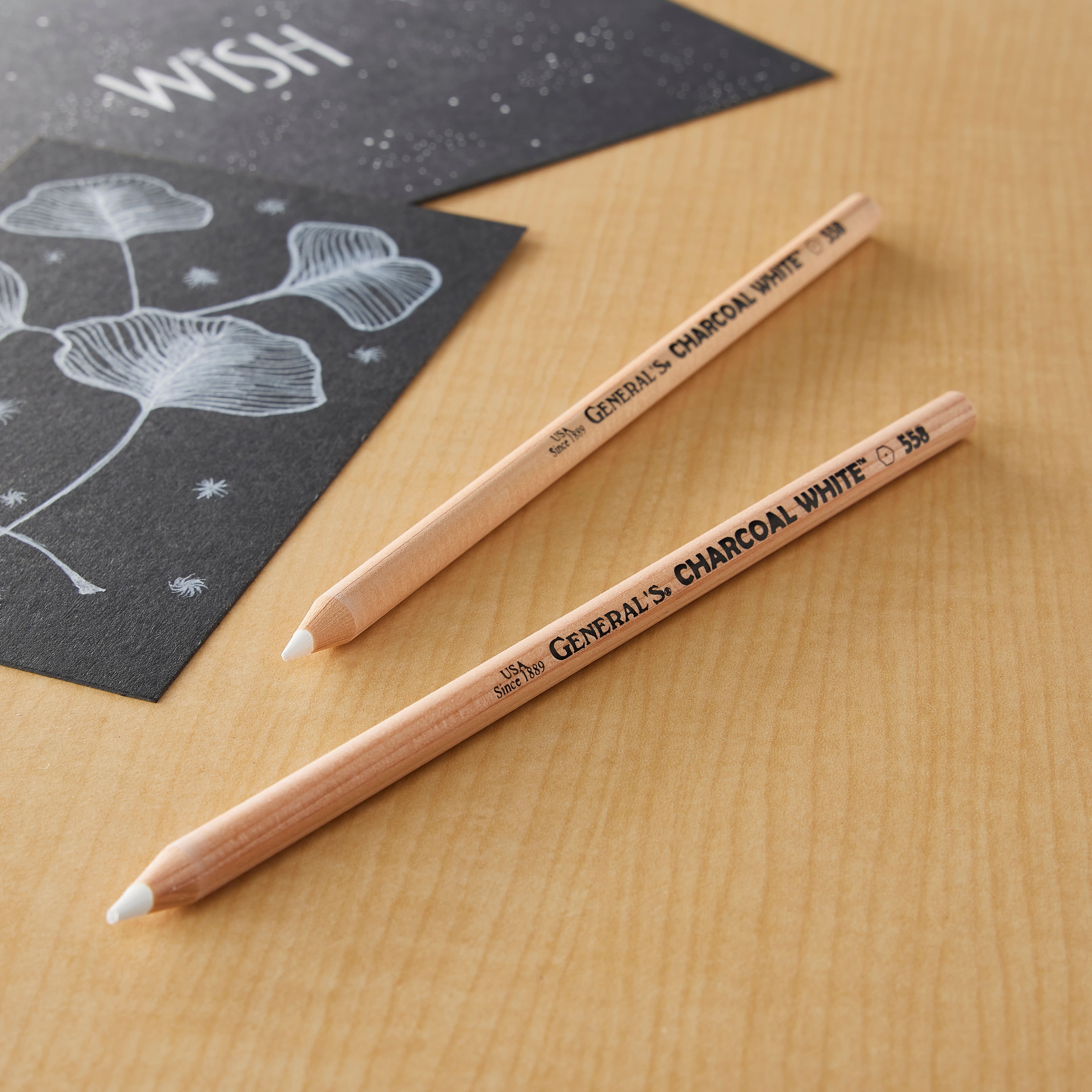 Crayon fusain blanc - Crayons fusains - OZ International - Matériel et  fournitures pour loisirs créatifs