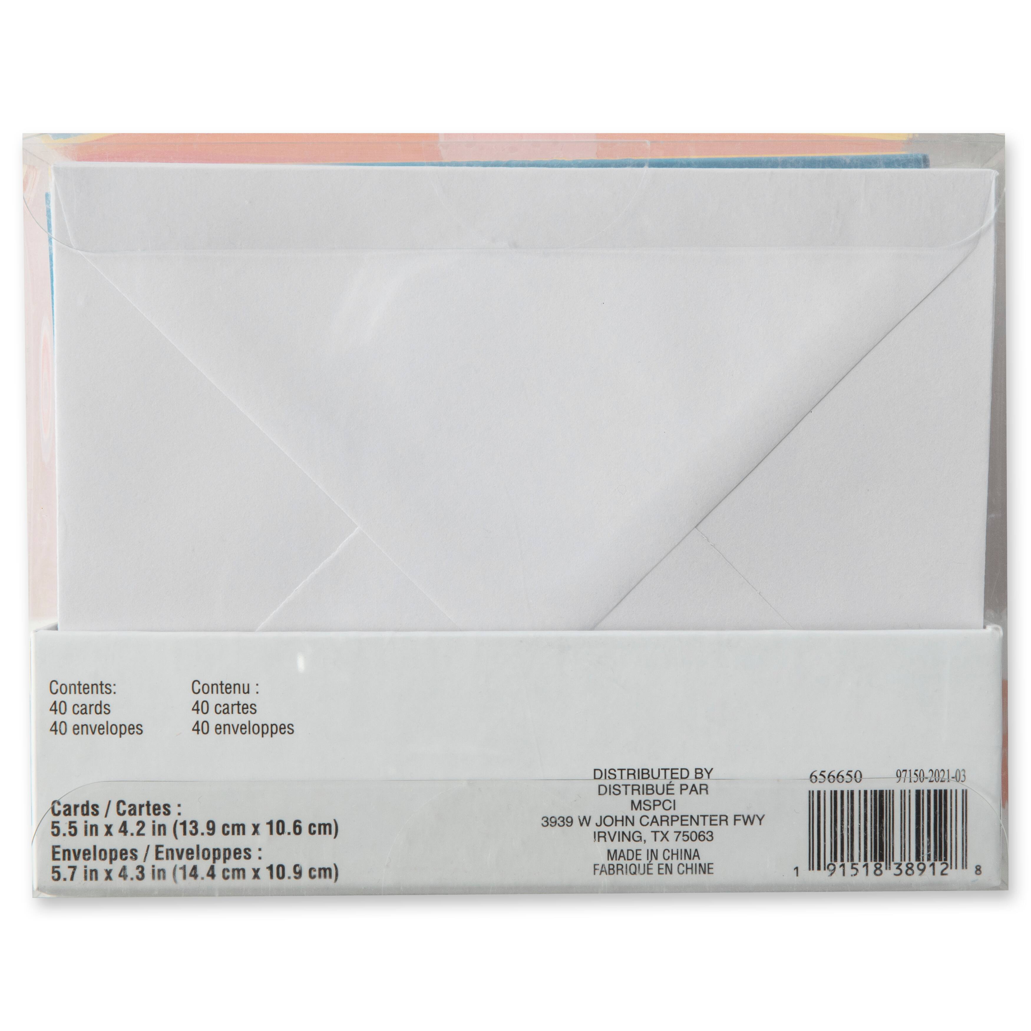 6 Packs: 40 ct. (240 total) 5.5&#x22; x 4.2&#x22; Thank You Cards &#x26; Envelopes by Recollections&#x2122;