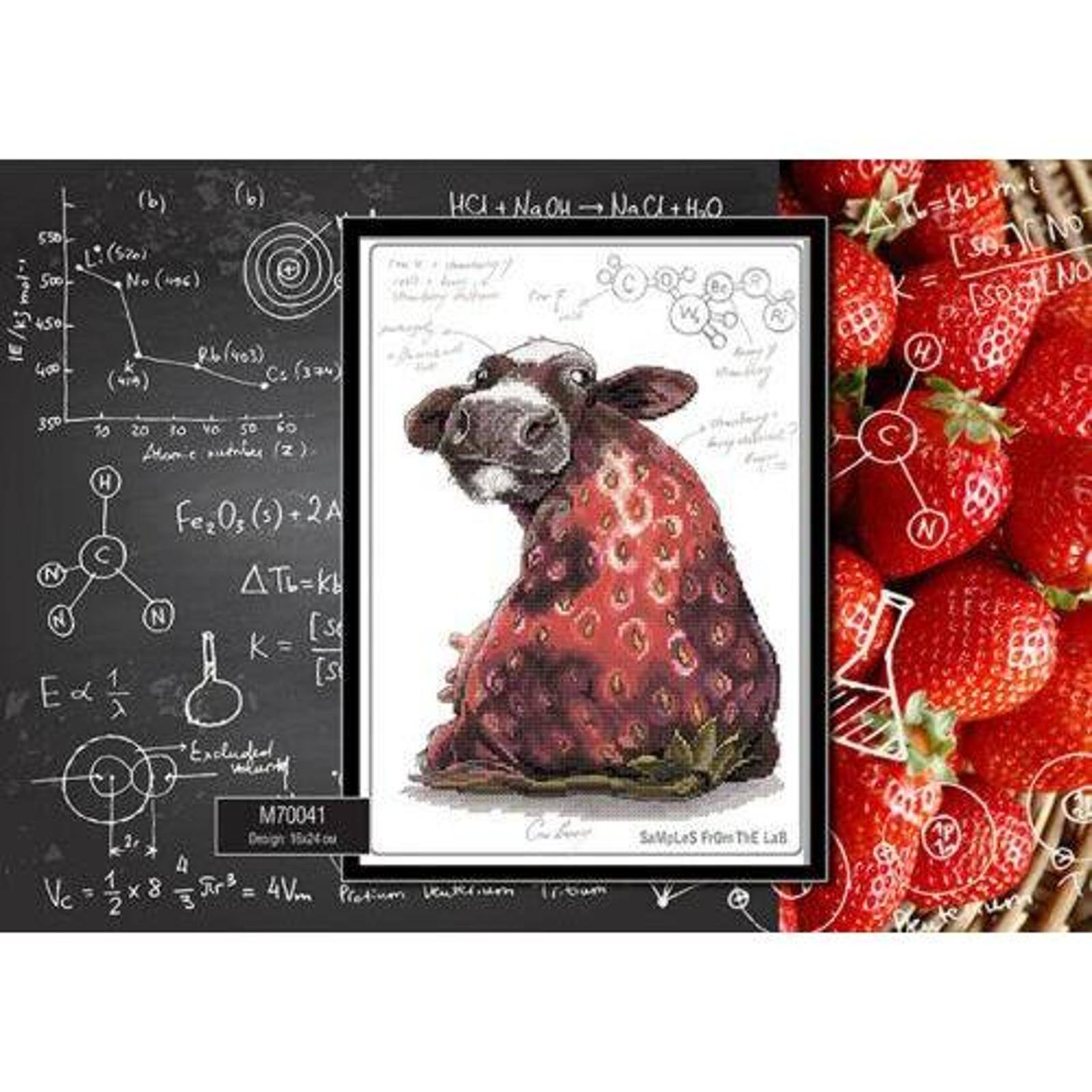 RTO Cross-stitch Kit with printed background "Cow Berry"
