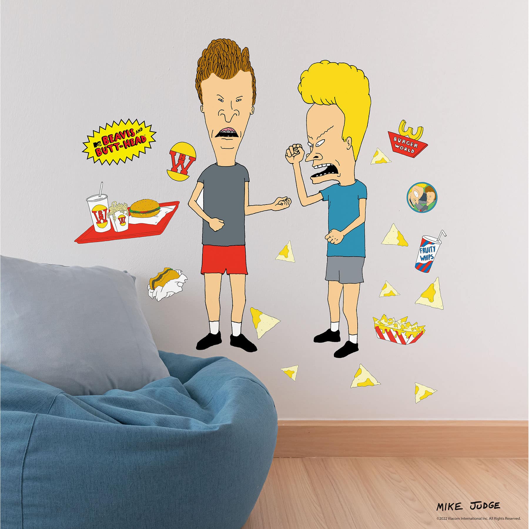 RoomMates Beavis and Butt-Head Peel & Stick Giant Wall Decals