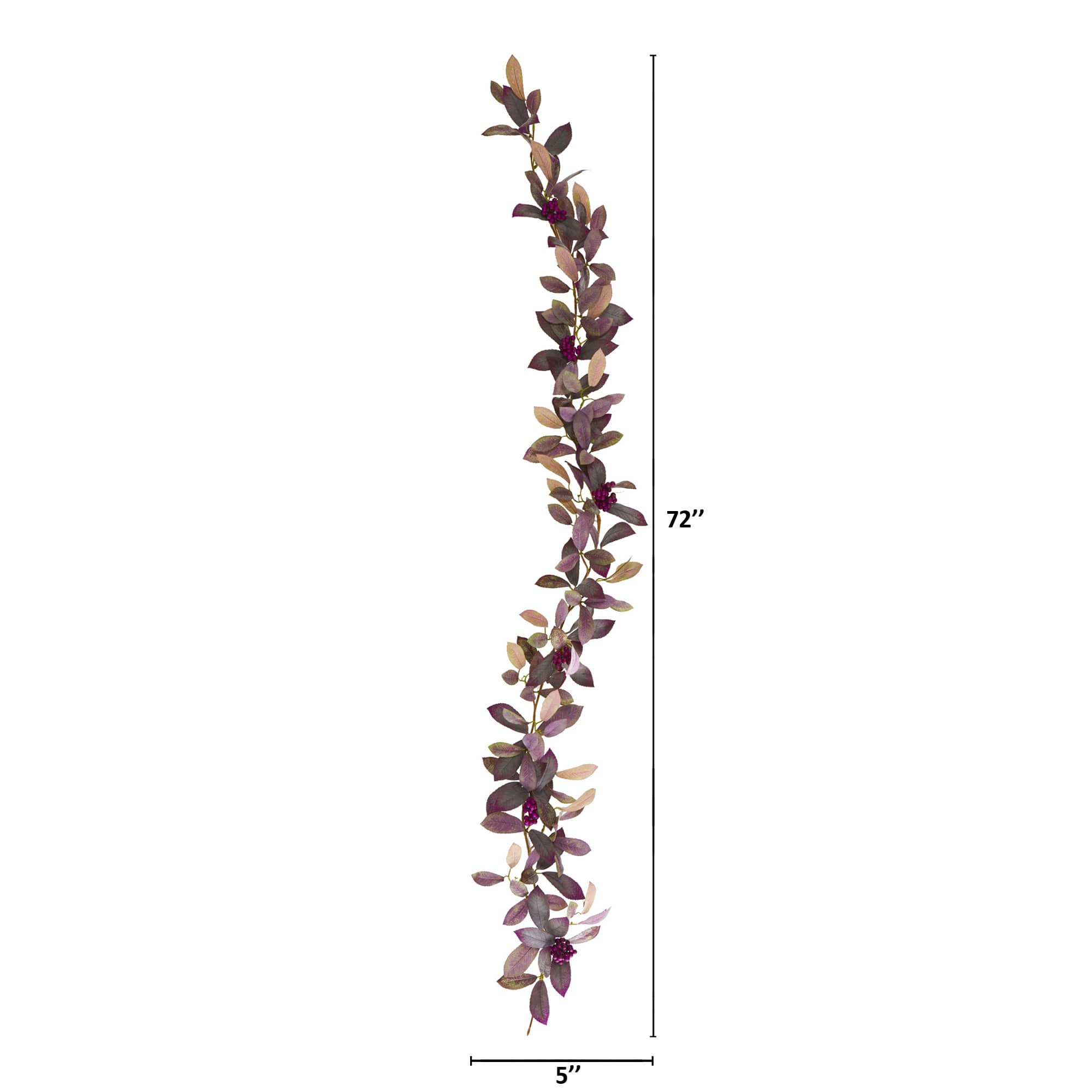 6ft. Fall Laurel Leaf with Berries Artificial Garland Set