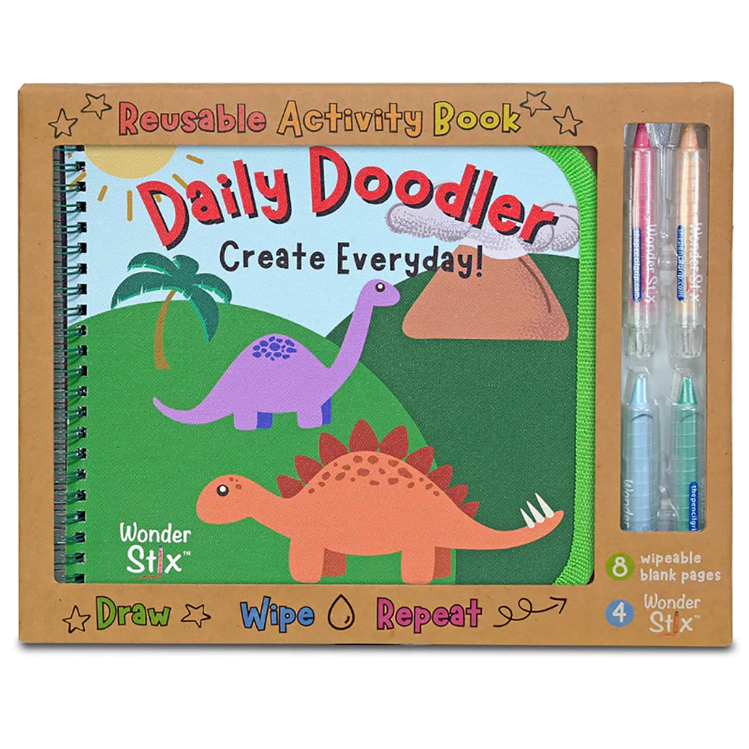 The Pencil Grip&#x2122; Dinosaur Daily Doodler Reusable Activity Book