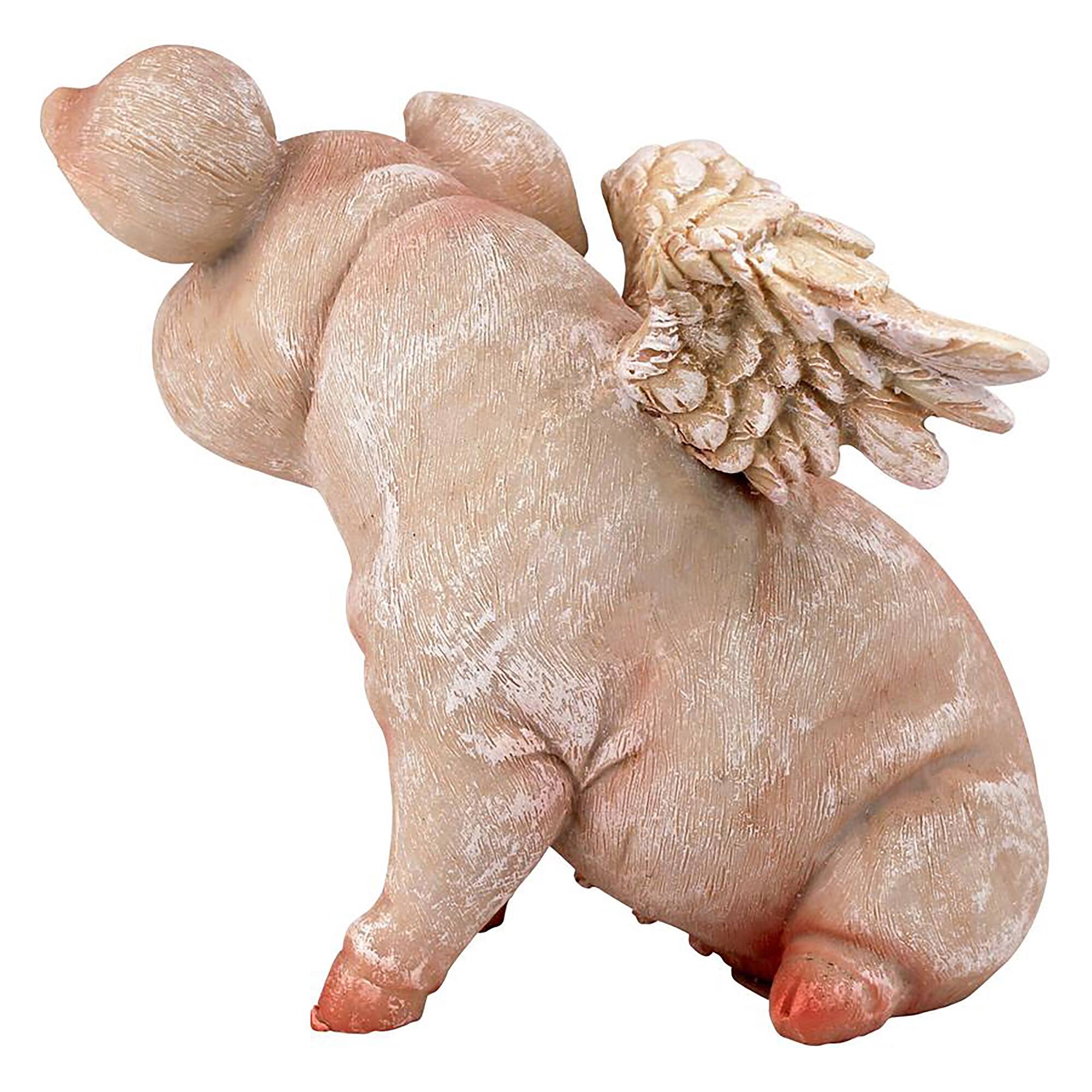 Design Toscano 7.5" Hog Heaven Flying Pigs Statue Collection Sitting