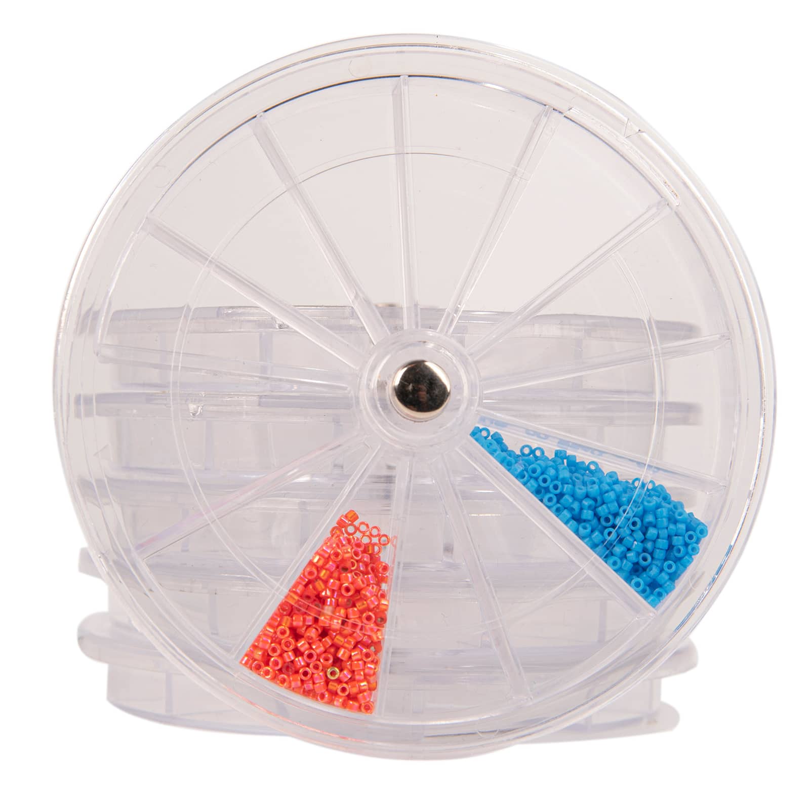 The Beadsmith® 12-Compartment Stackable Round Spinner Containers
