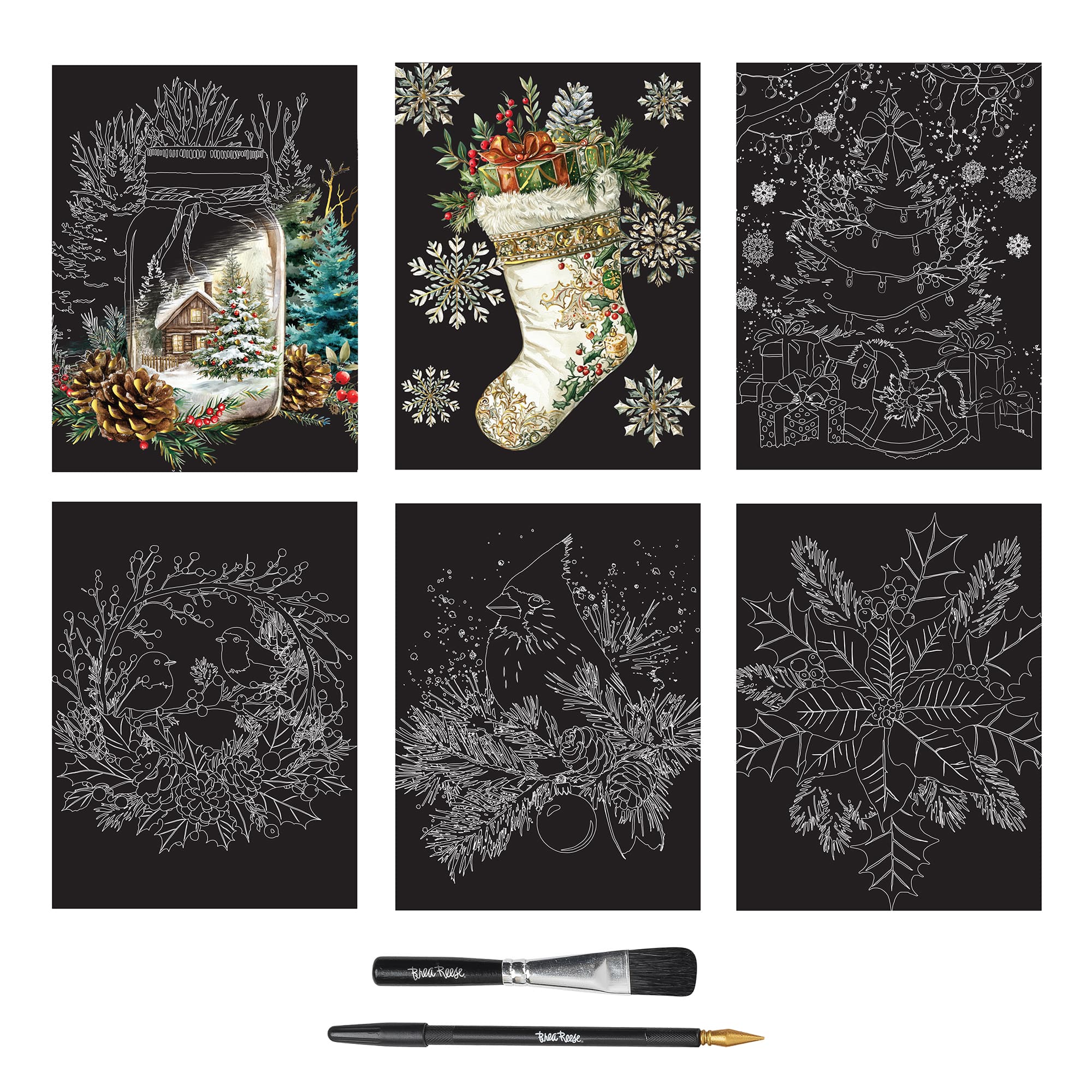 Brea Reese&#x2122; 9&#x22; x 12&#x22; Under the Tree Scratch Art Paper Pad
