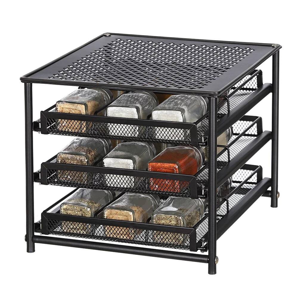 3-Tier 18-Bottle Spice Rack Organizer