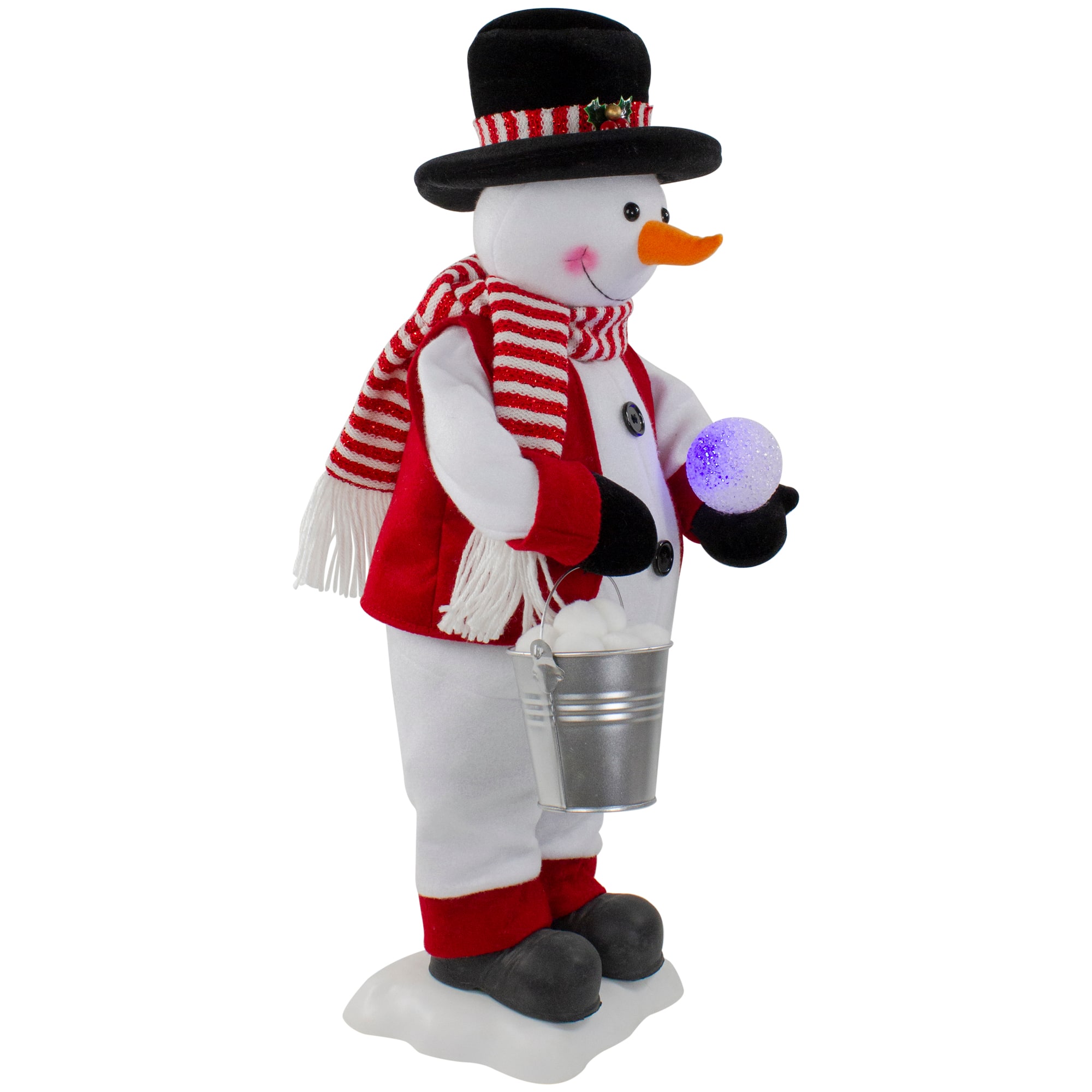 24&#x22; Lighted &#x26; Animated Musical Snowman Christmas Figure