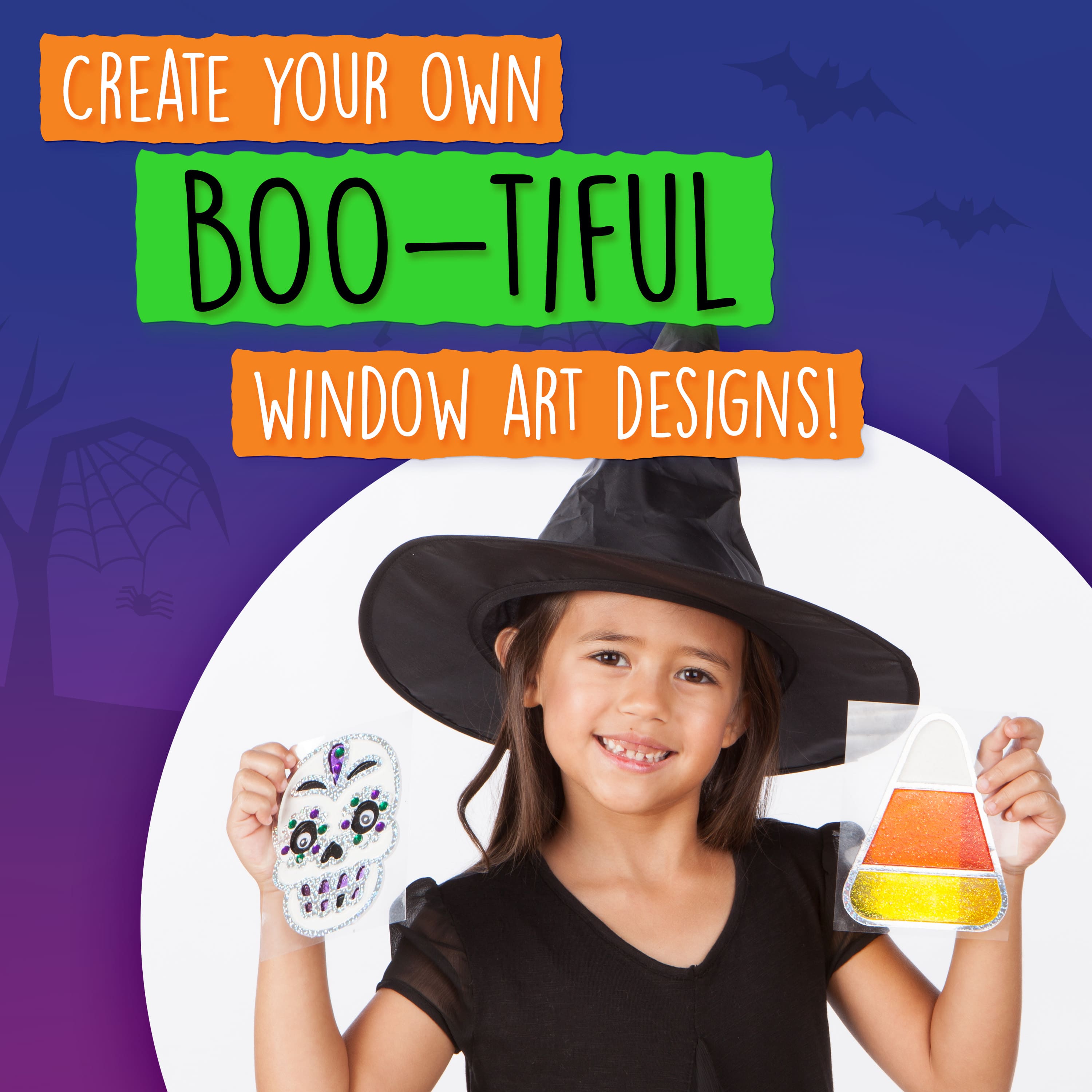 Creativity for Kids Halloween Easy Sparkle Window Art Kit