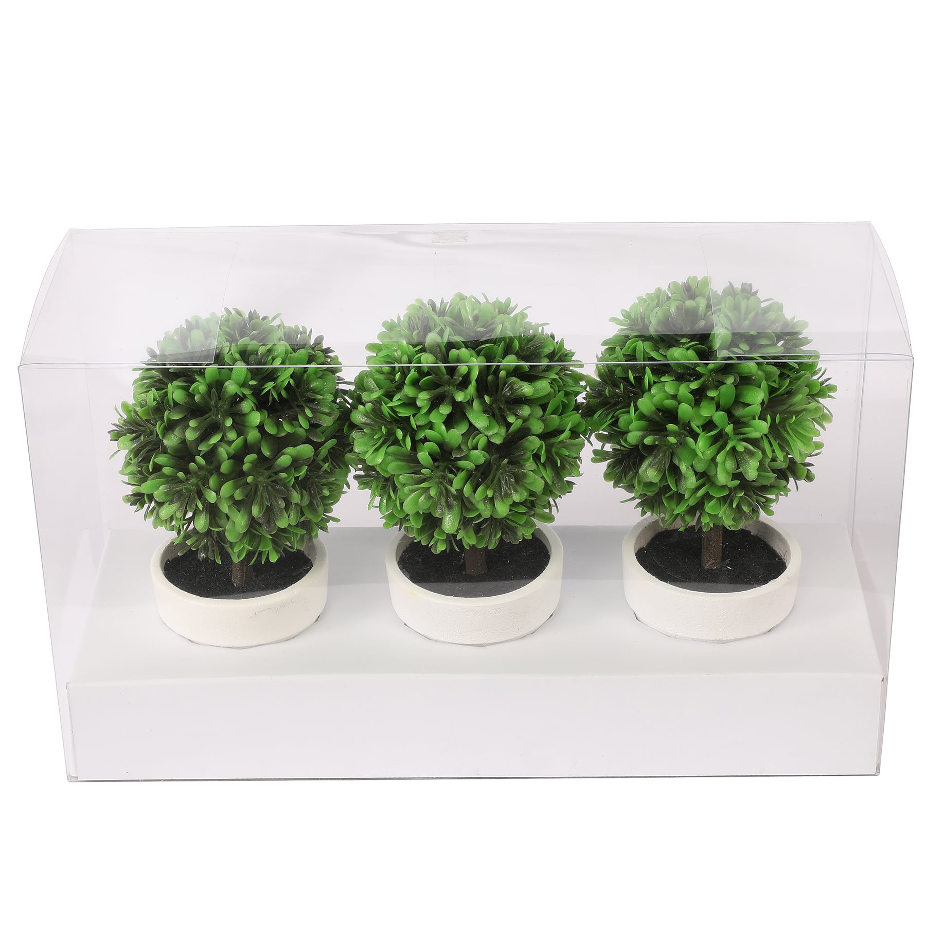 6.75&#x22; Premade Green Boxwood Ball Topiaries in Plastic Pots, 3ct. by Ashland&#xAE;