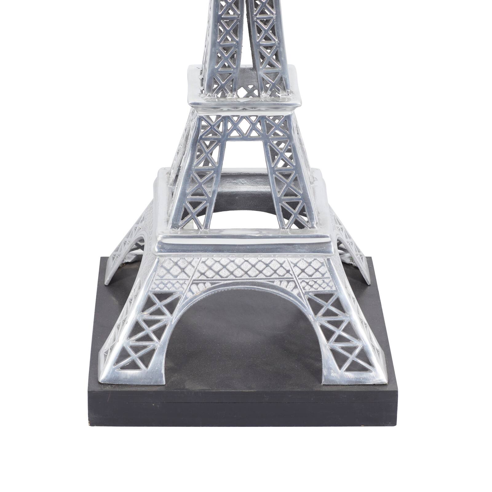 42&#x22; Silver Aluminum Eiffel Tower Sculpture
