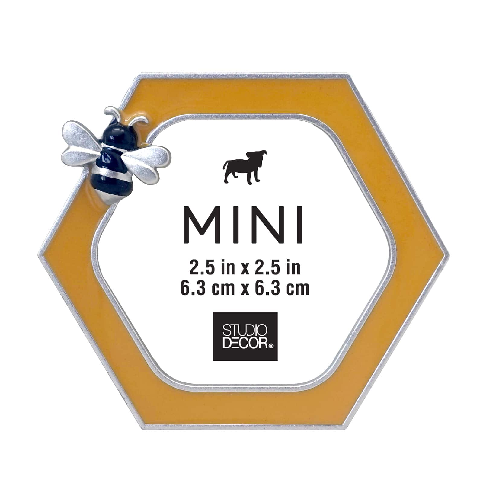 24 Pack: Die-Cast Bee 2.5&#x22; x 2.5&#x22; Mini Frame by Studio D&#xE9;cor&#xAE;