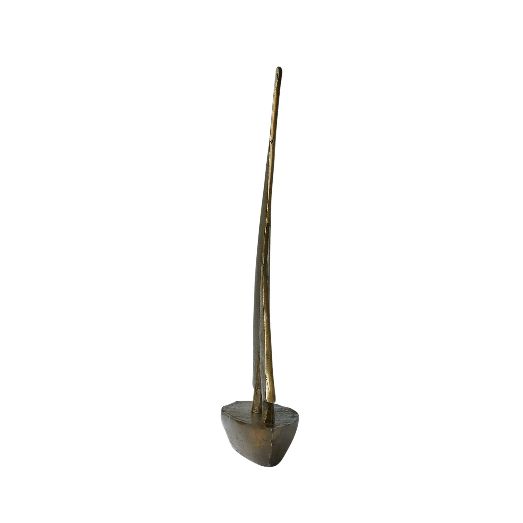 Hello Honey&#xAE; 19&#x22; Antique Brass Decorative Aluminum Sail Boat