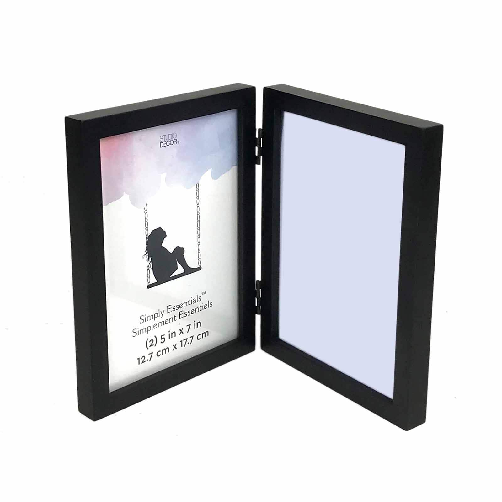 12 Pack: 2 Opening Black 5" x 7" Hinged Frame, Simply Essentials™ by Studio Décor®
