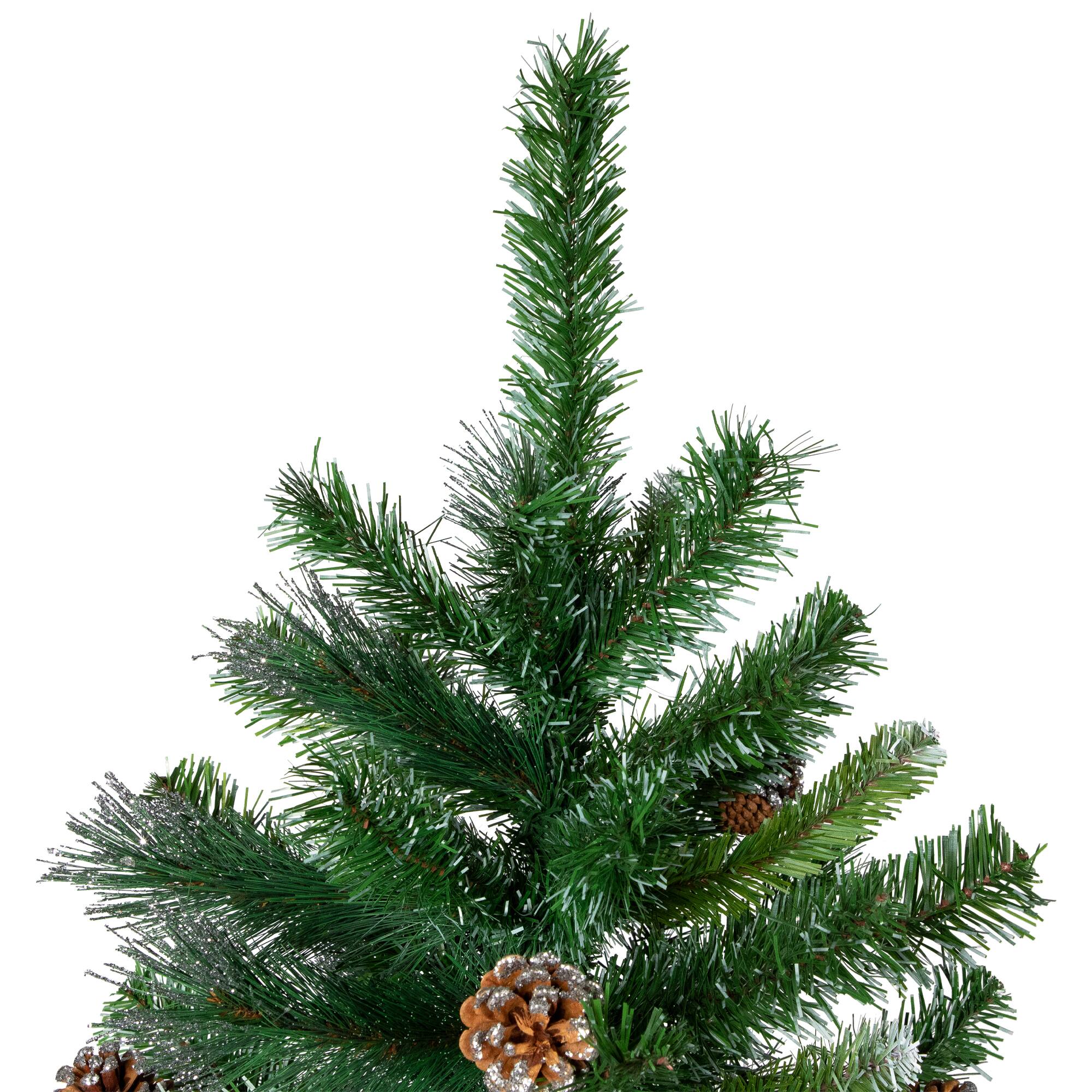 3ft. Unlit Two Tone Buckeye Glitter Pine Artificial Christmas Tree