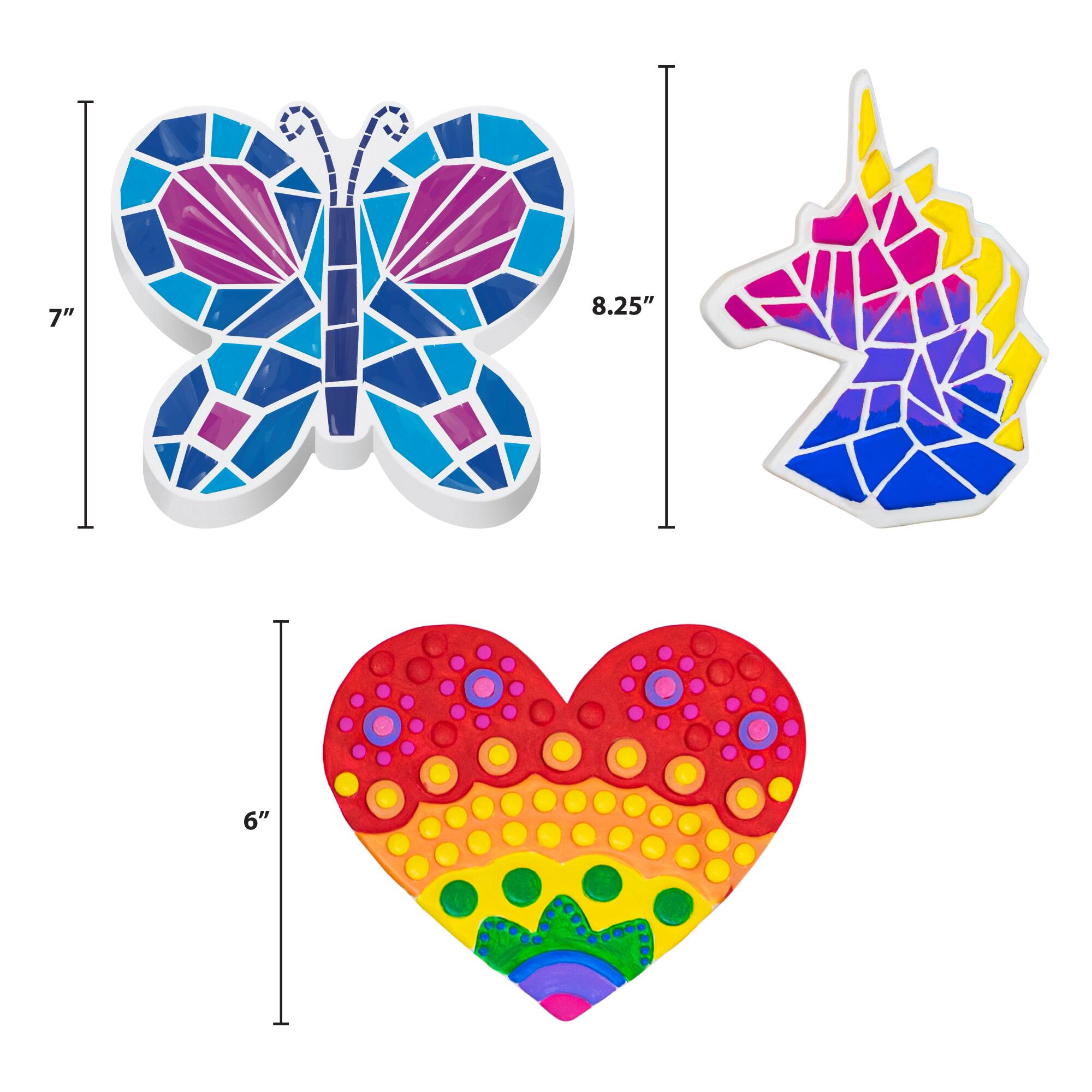 Creative Roots® Paint Your Own Stepping Stones Multipack with Butterfly, Unicorn & Heart Stepping Stones