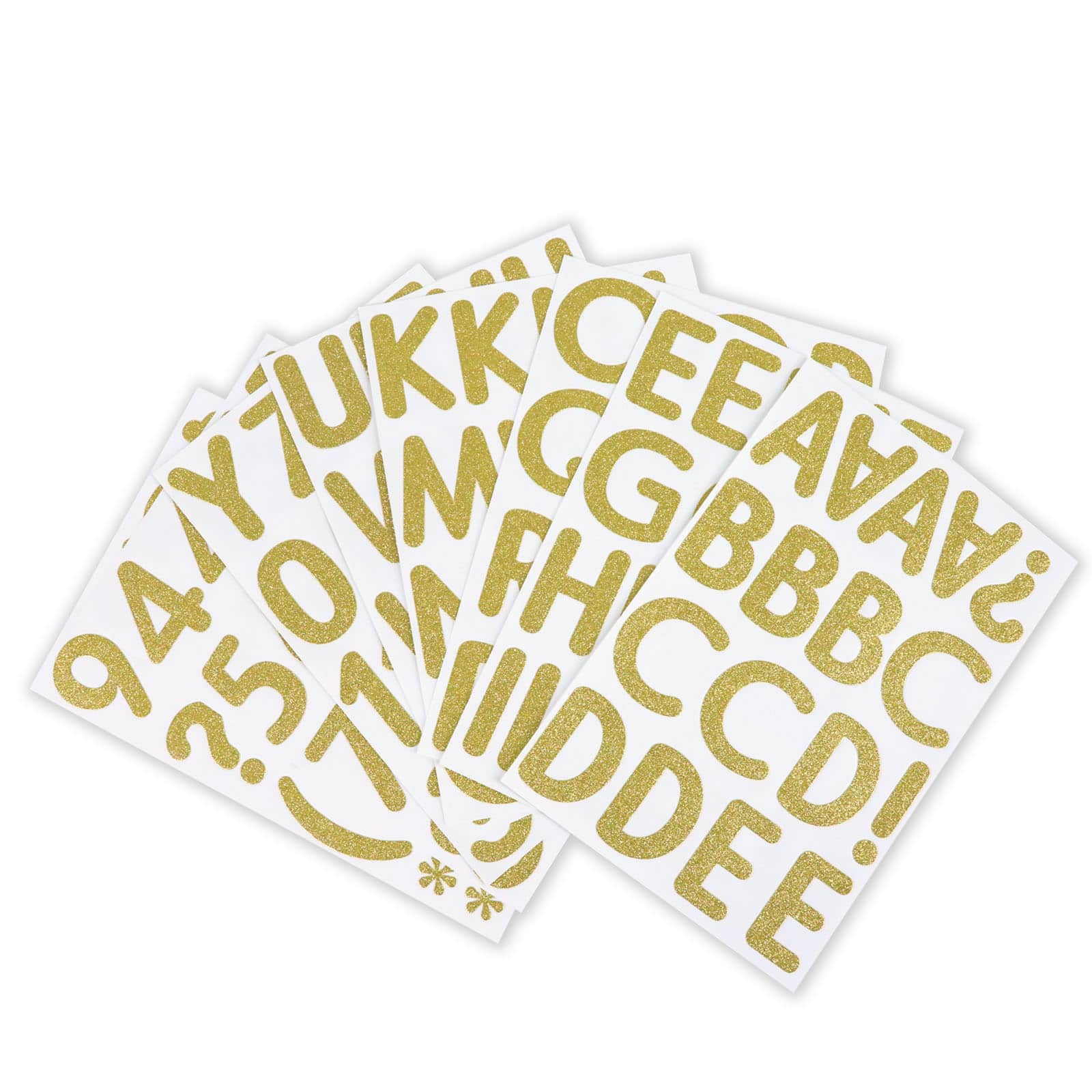Gold Glitter Rounded Font Alphabet Stickers by Recollections&#x2122;