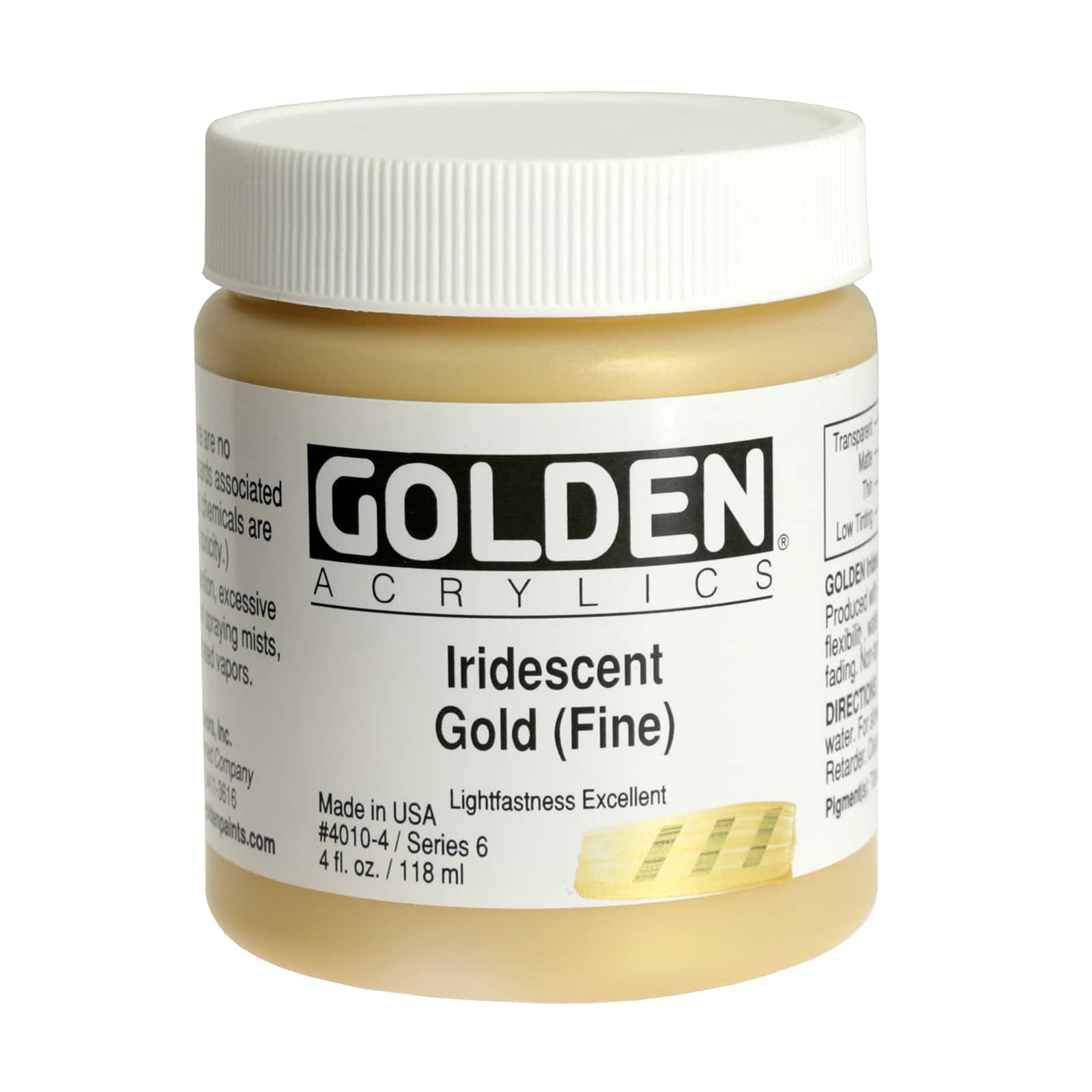 Golden Heavy Body Iridescent Acrylics 4 oz Paint in Iridescent Gold (Fine)