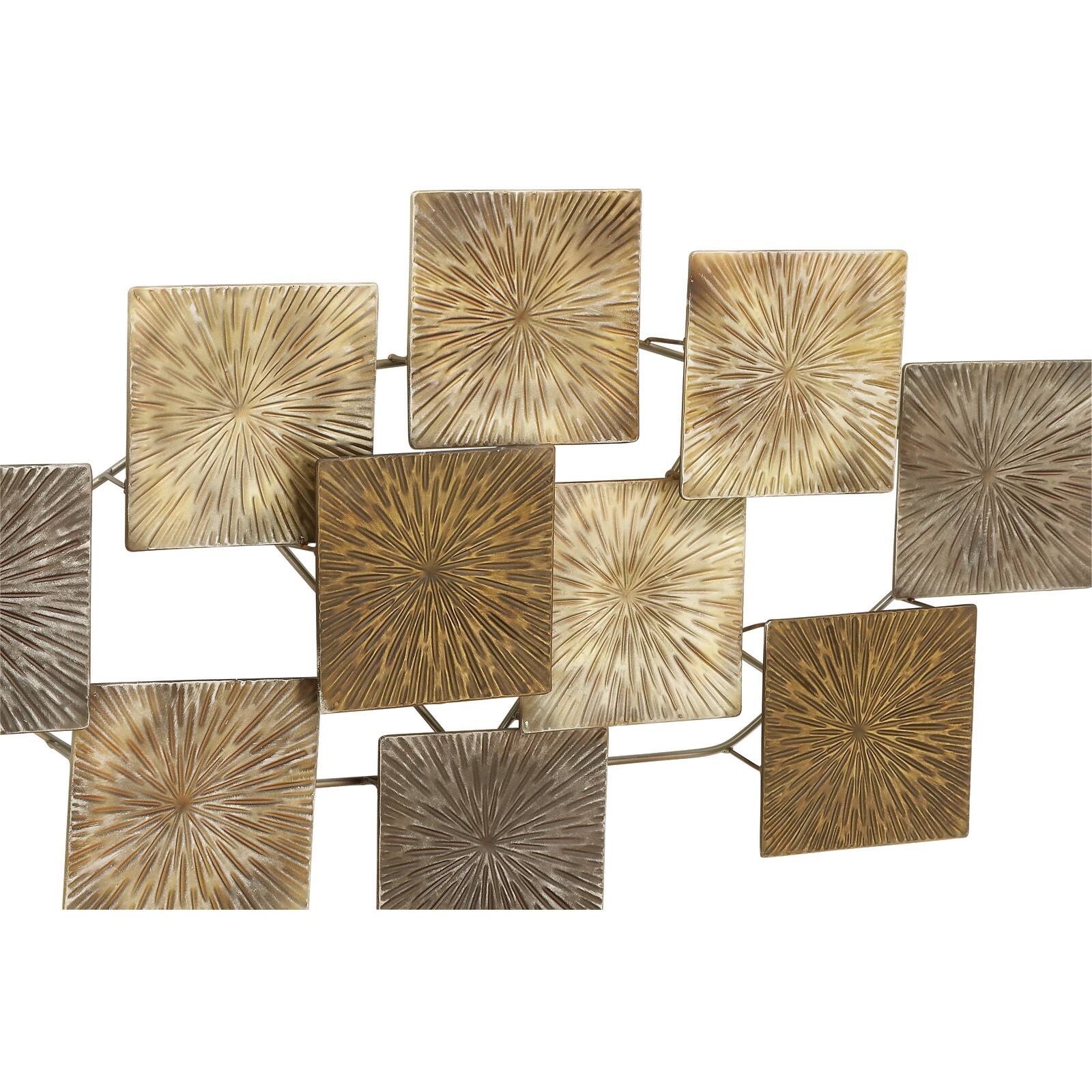 Gold Contemporary Abstract Metal Wall Décor, 43" x 24"