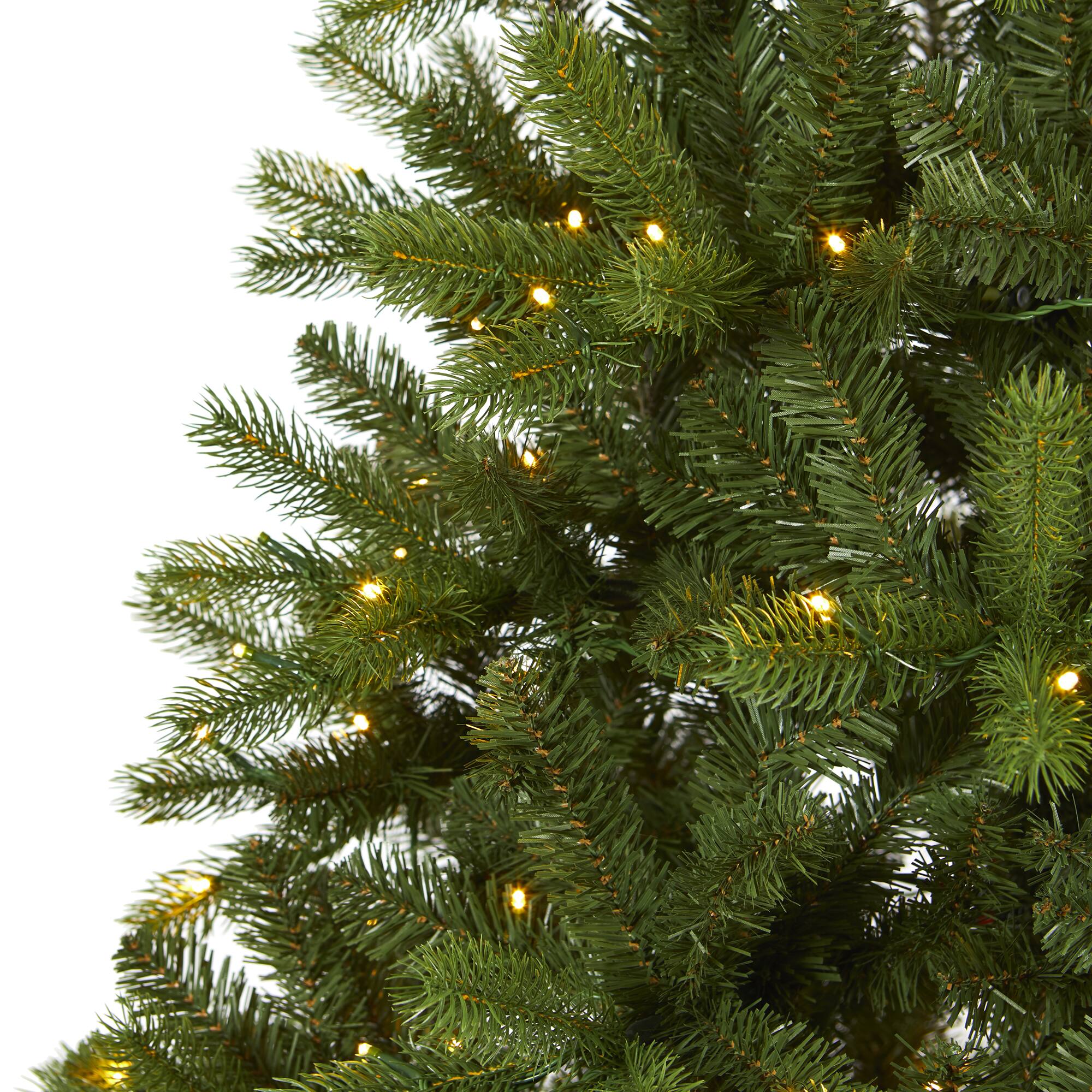 6ft. Pre-Lit New Haven Spruce Artificial Christmas Tree, Clear LED Lights