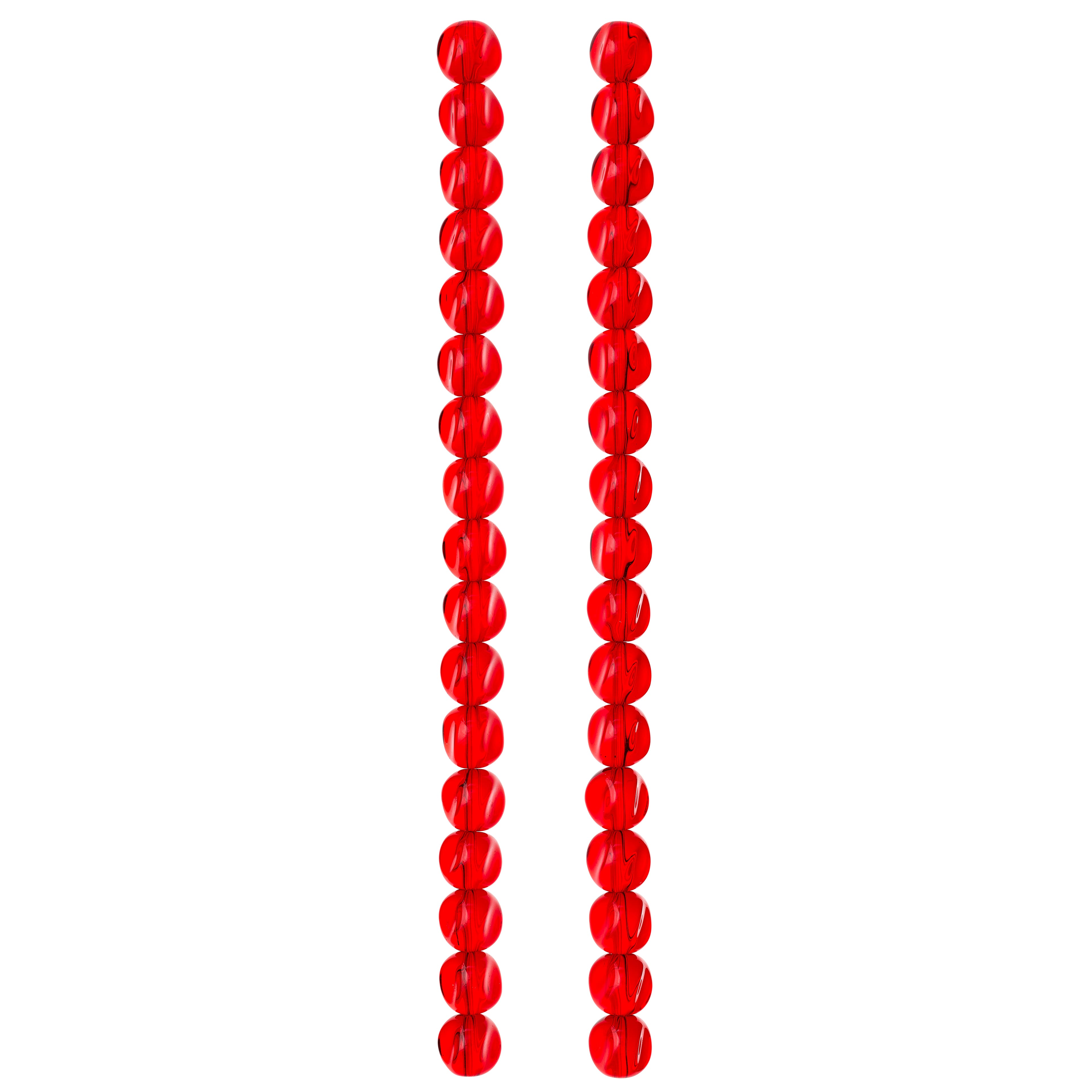 Ruby Cut Glass Round Beads, 10mm by Bead Landing&#x2122;
