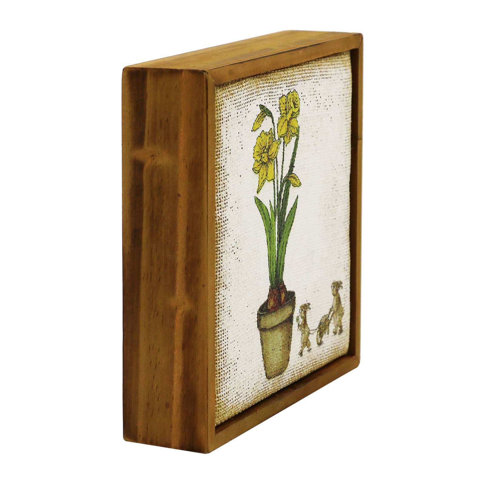 6&#x22; Bunnies &#x26; Daffodils Tabletop Canvas Block by Ashland&#xAE;