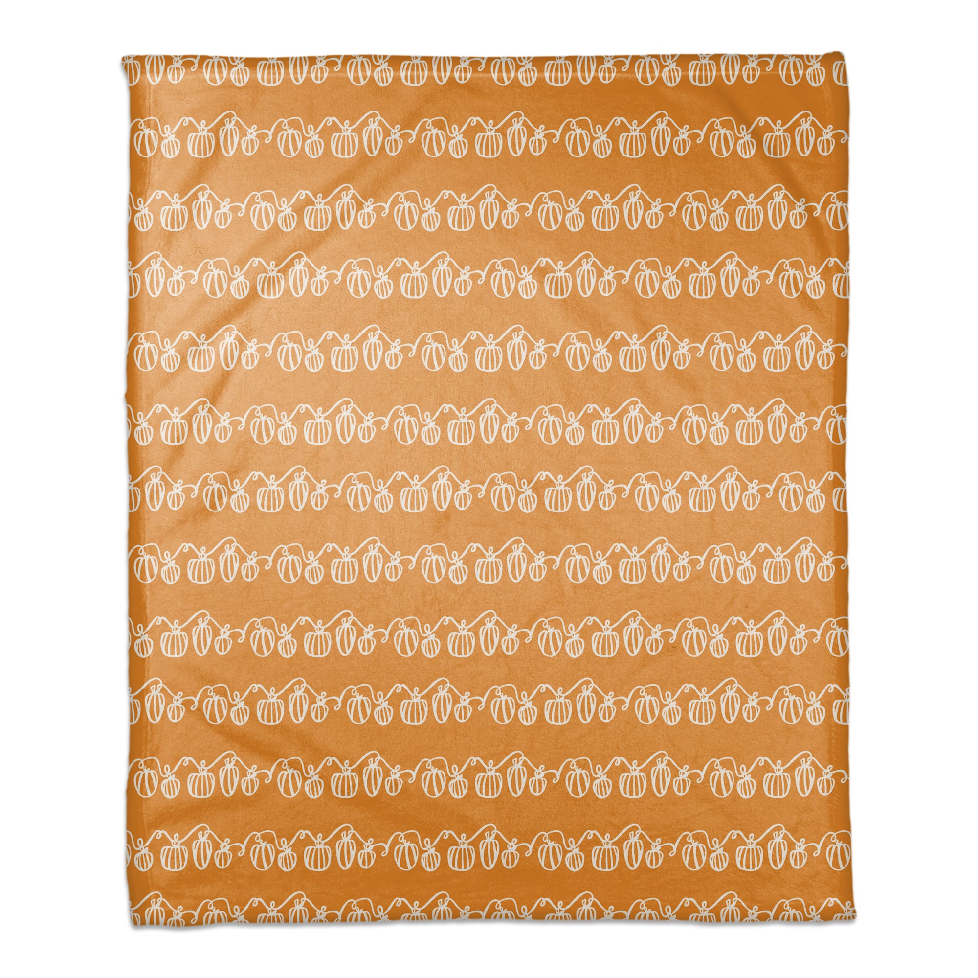 Pumpkin Doodle Coral Fleece Throw