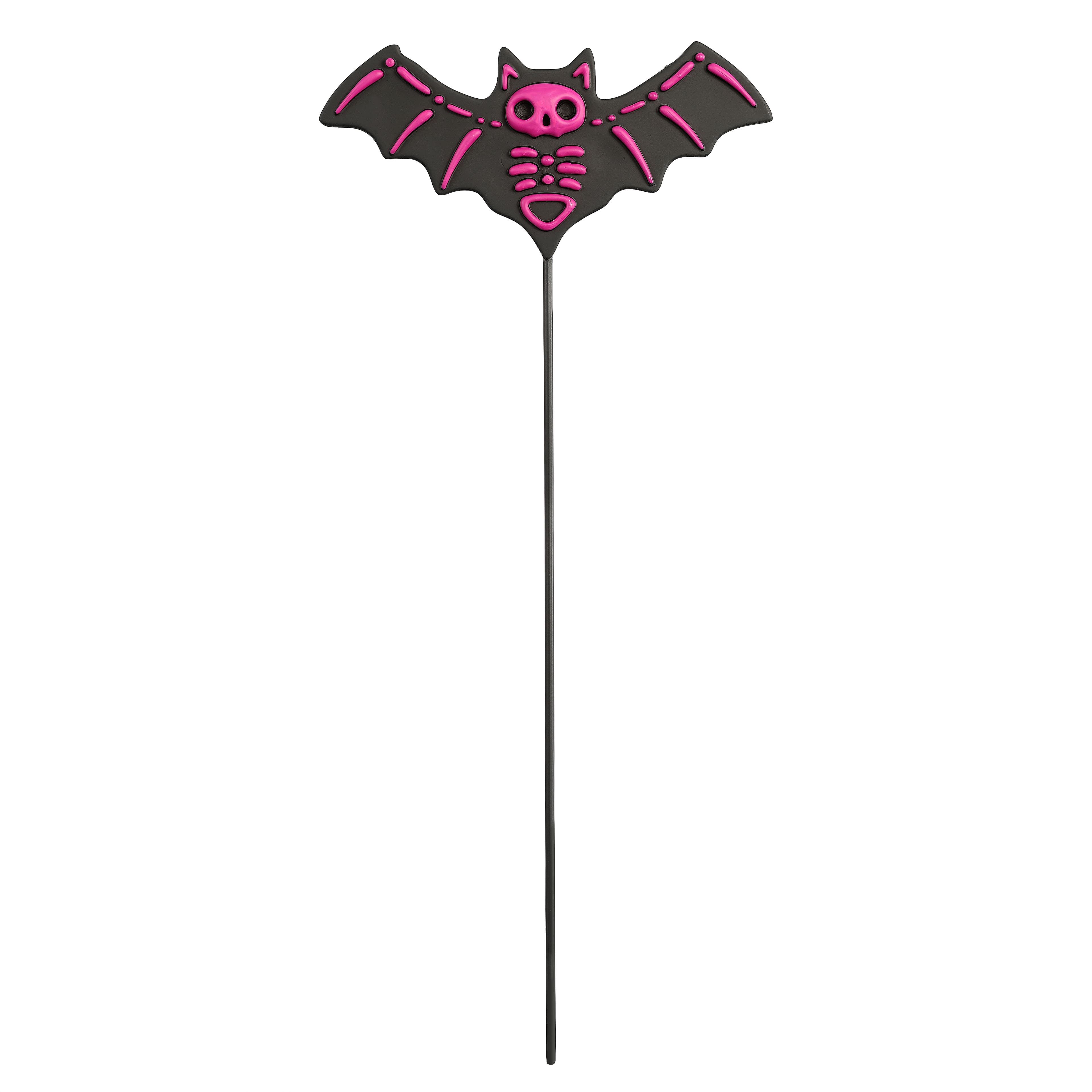 9&#x22; Black &#x26; Pink Bat Skeleton Pick by Ashland&#xAE;