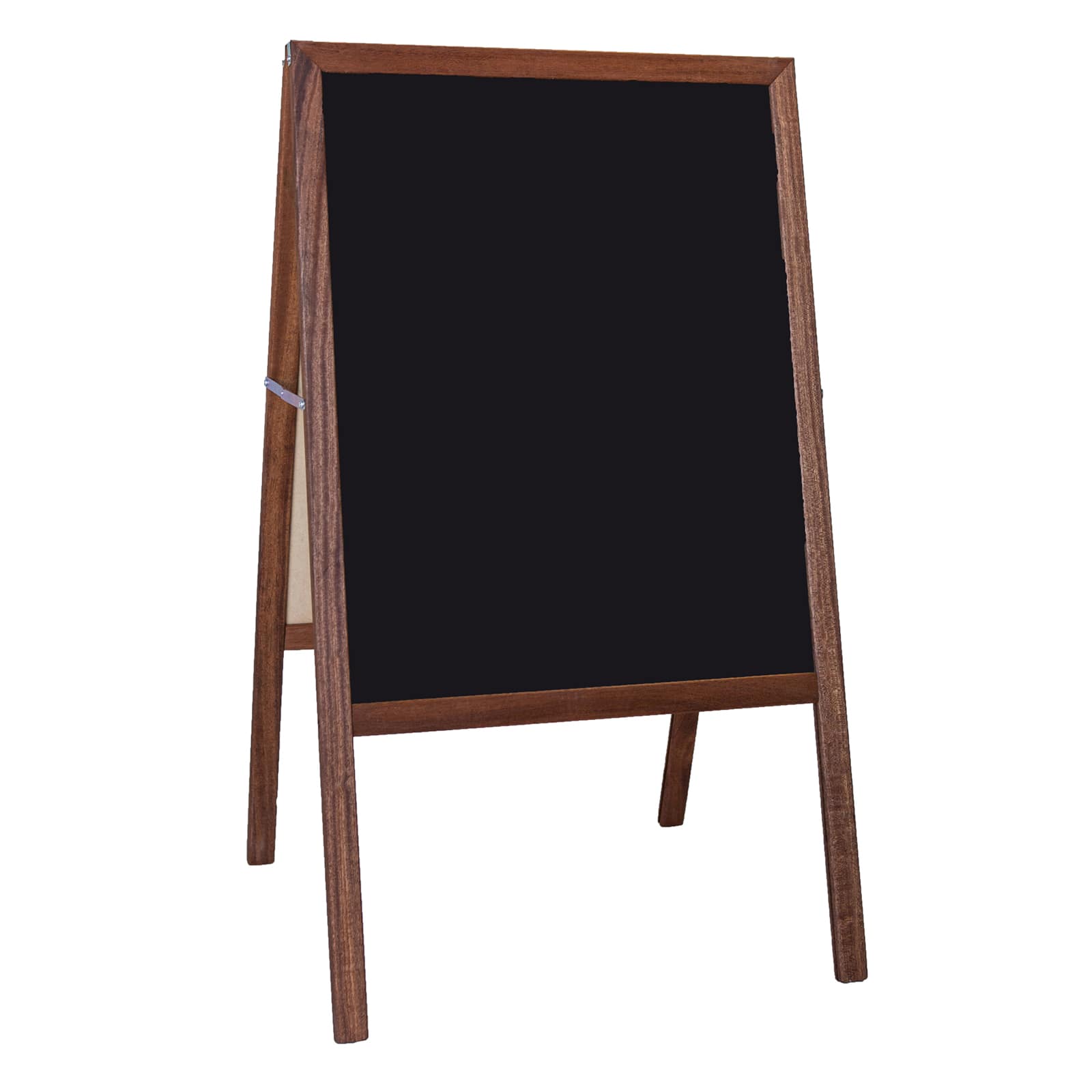 Flipside 42&#x22; x 24&#x22; Stained Marquee Easel with White Dry Erase Board &#x26; Black Chalkboard