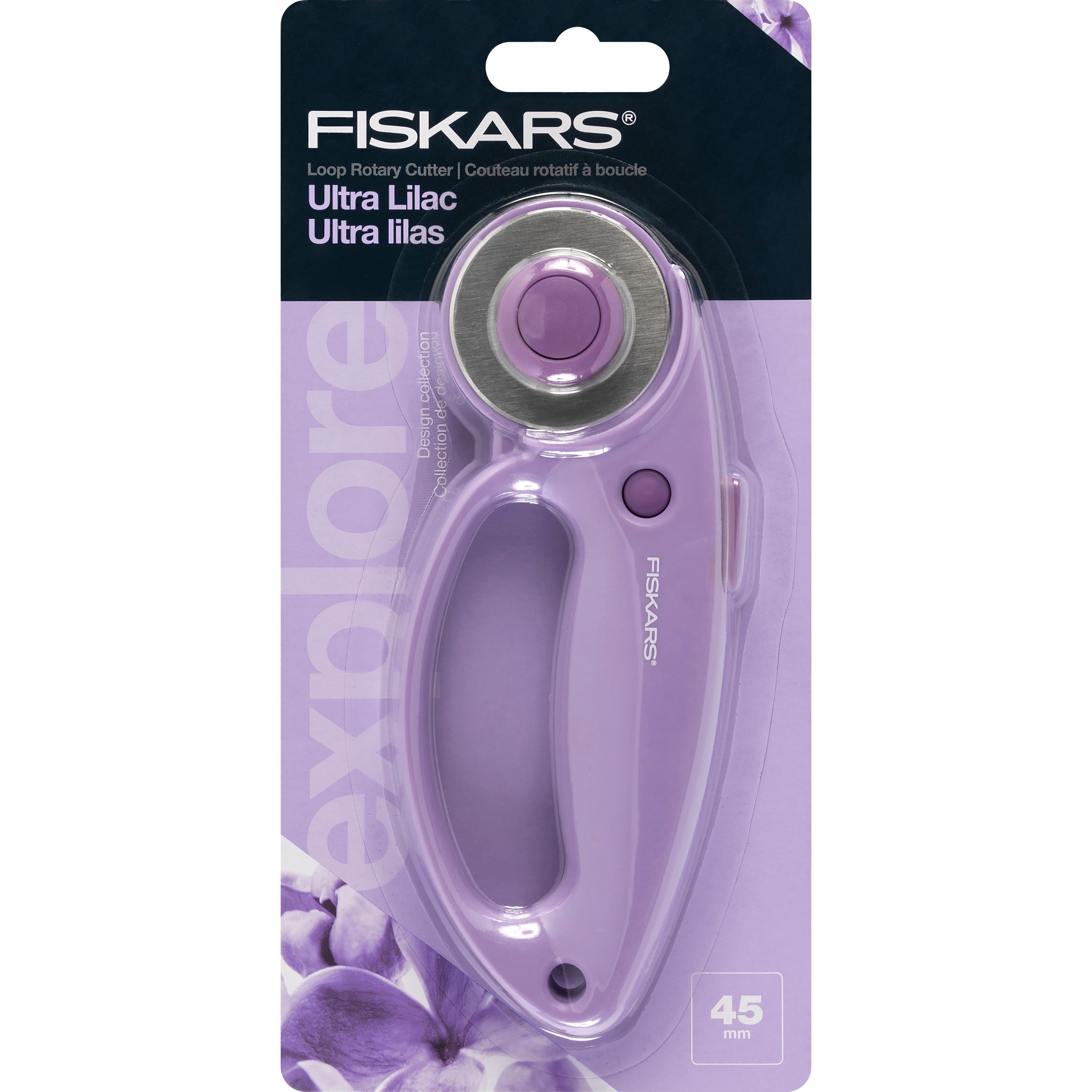 Fiskars 45mm Loop Rotary Cutter - Ultra Lilac - 6.61 x 2.68 in