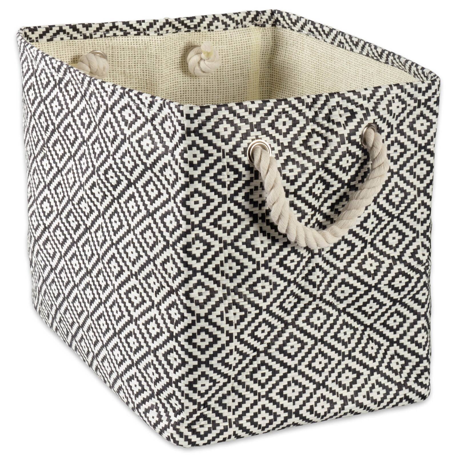 DII® Medium Geo Diamond Rectangle Paper Bin in Black | 15" x 10" x 12" | Michaels®