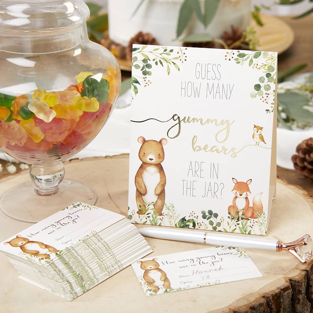 Kate Aspen&#xAE; Woodland Baby Advice Card &#x26; Baby Shower Game Set