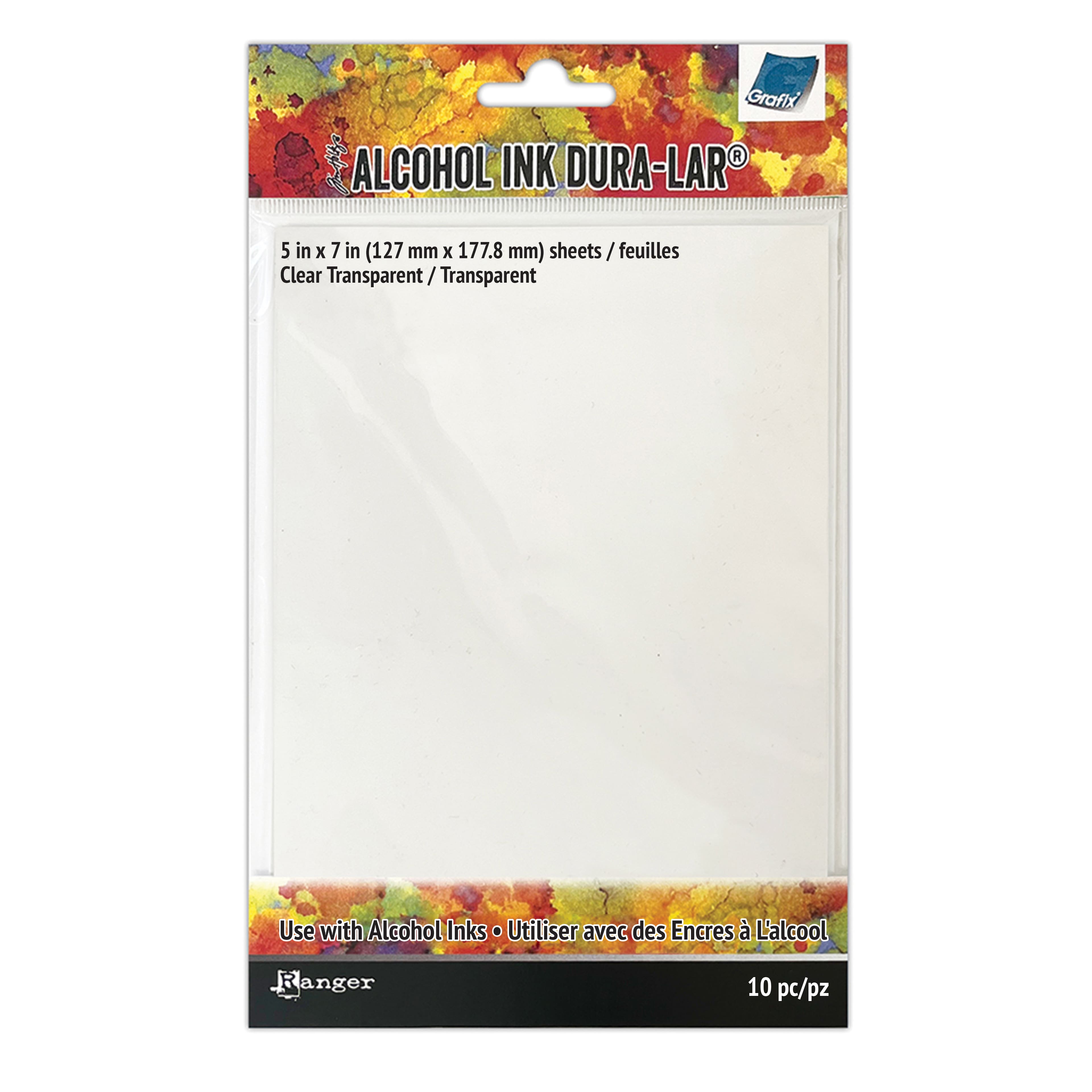 Feuilles transparentes pour encre à l’alcool Dura-Lar de Tim Holtz, 10 unités