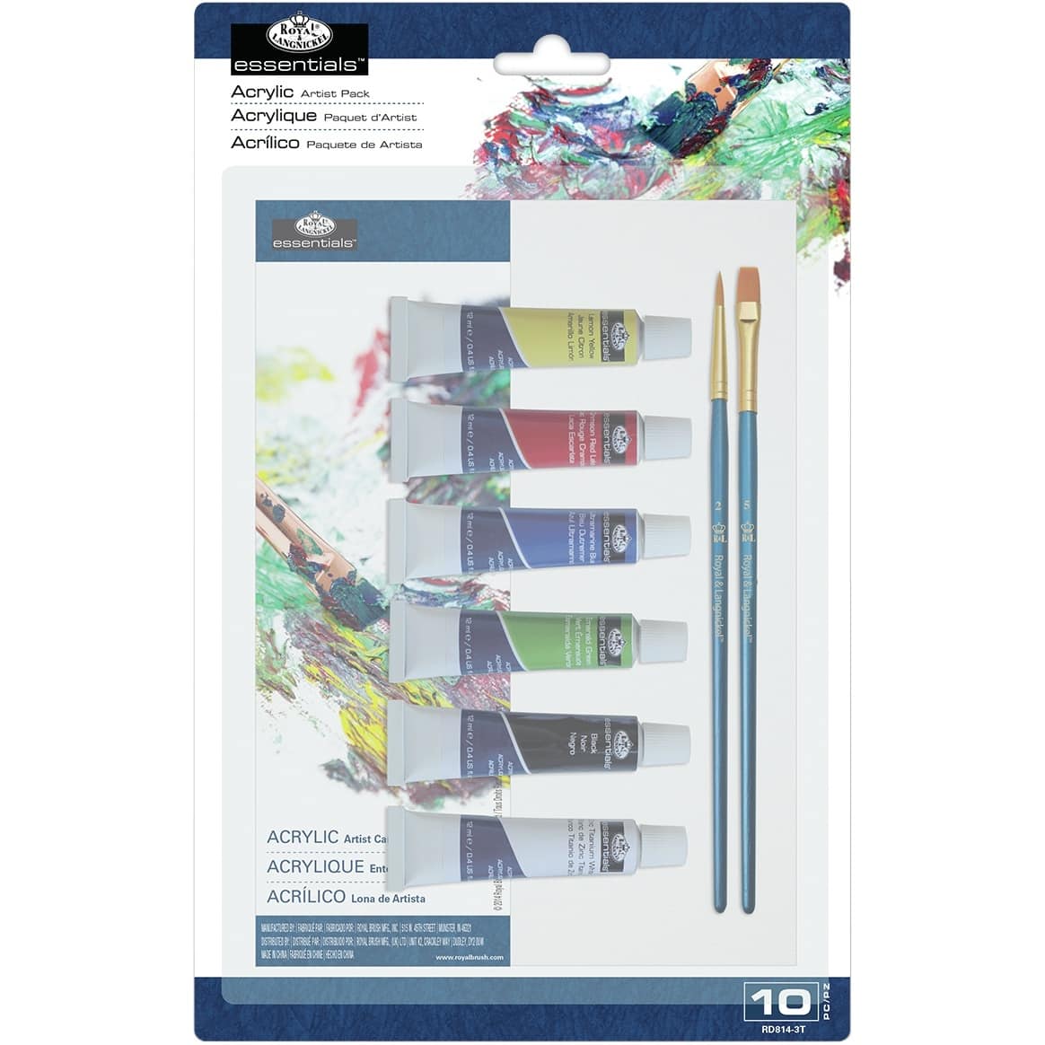 Royal & Langnickel® Essentials™ 10 Piece Acrylic Paint Artist Pack