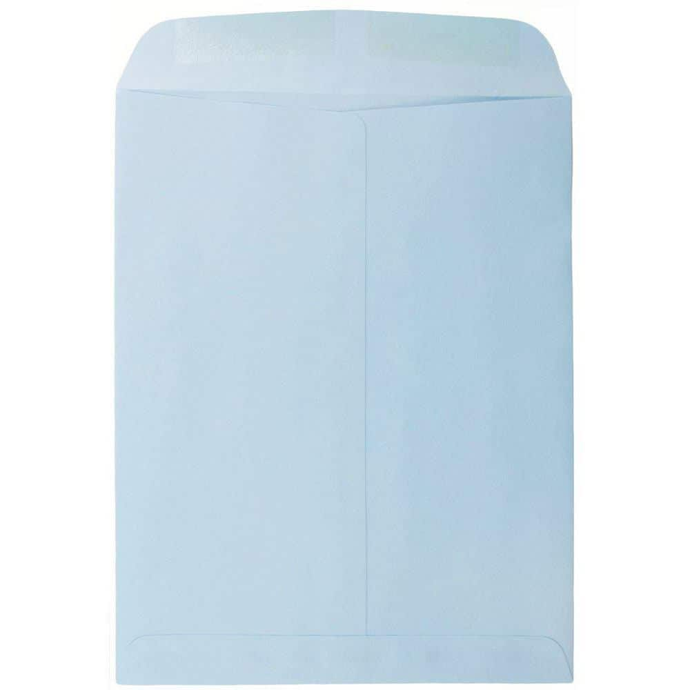 JAM Paper 10&#x22; x 13&#x22; Pastel Baby Blue Open End Catalog Envelopes