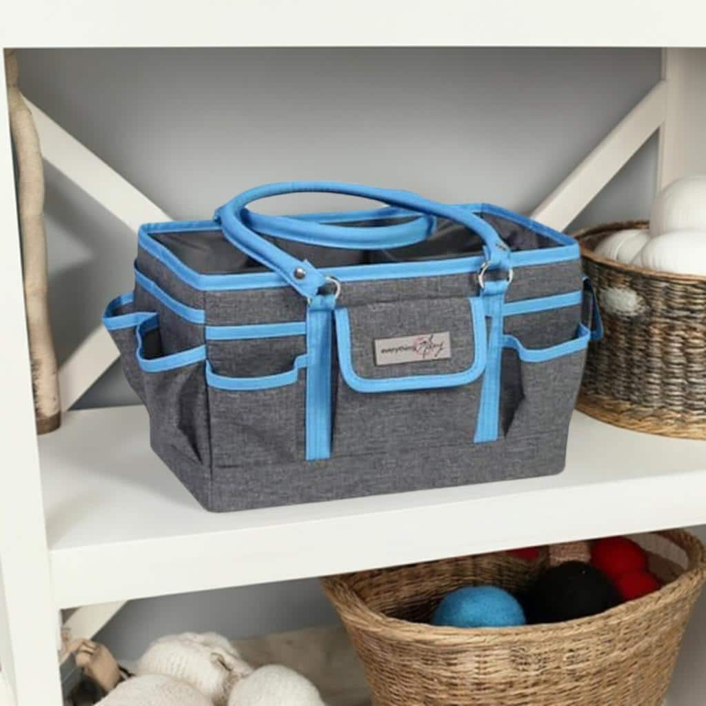 Everything Mary Blue Craft Bag Organizer Tote