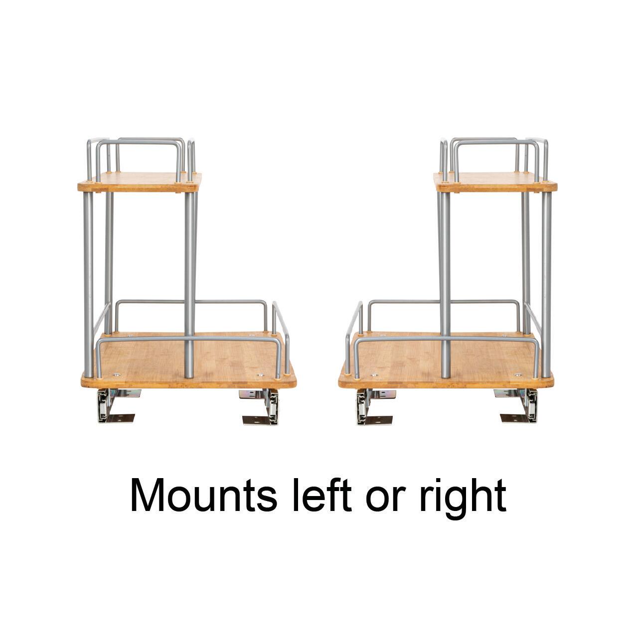 Household Essentials Glidez Wood 2-Tier Cabinet Organizer