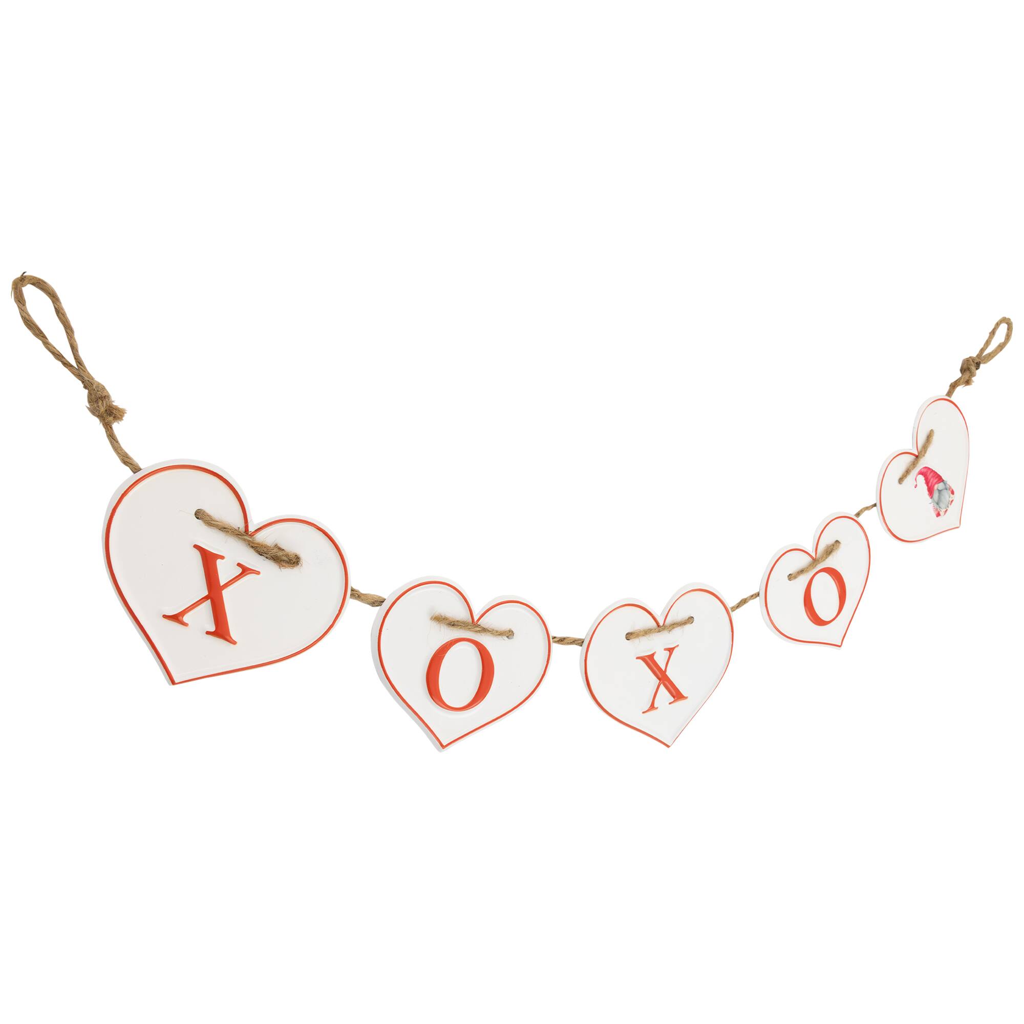32&#x22; Valentine&#x27;s Day Hearts &#x22;XOXO&#x22; Metal Banner