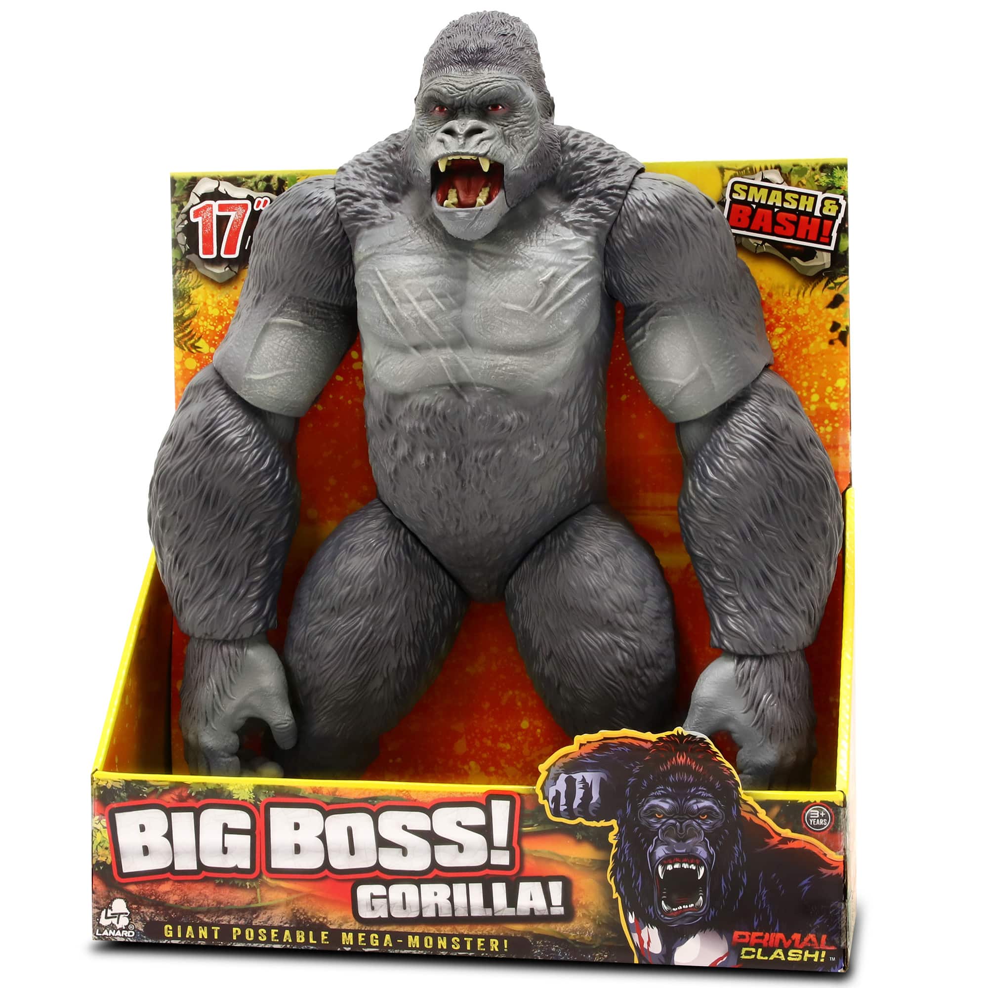 Lanard Primal Clash! Big Boss Gorilla! 17" Action Figure