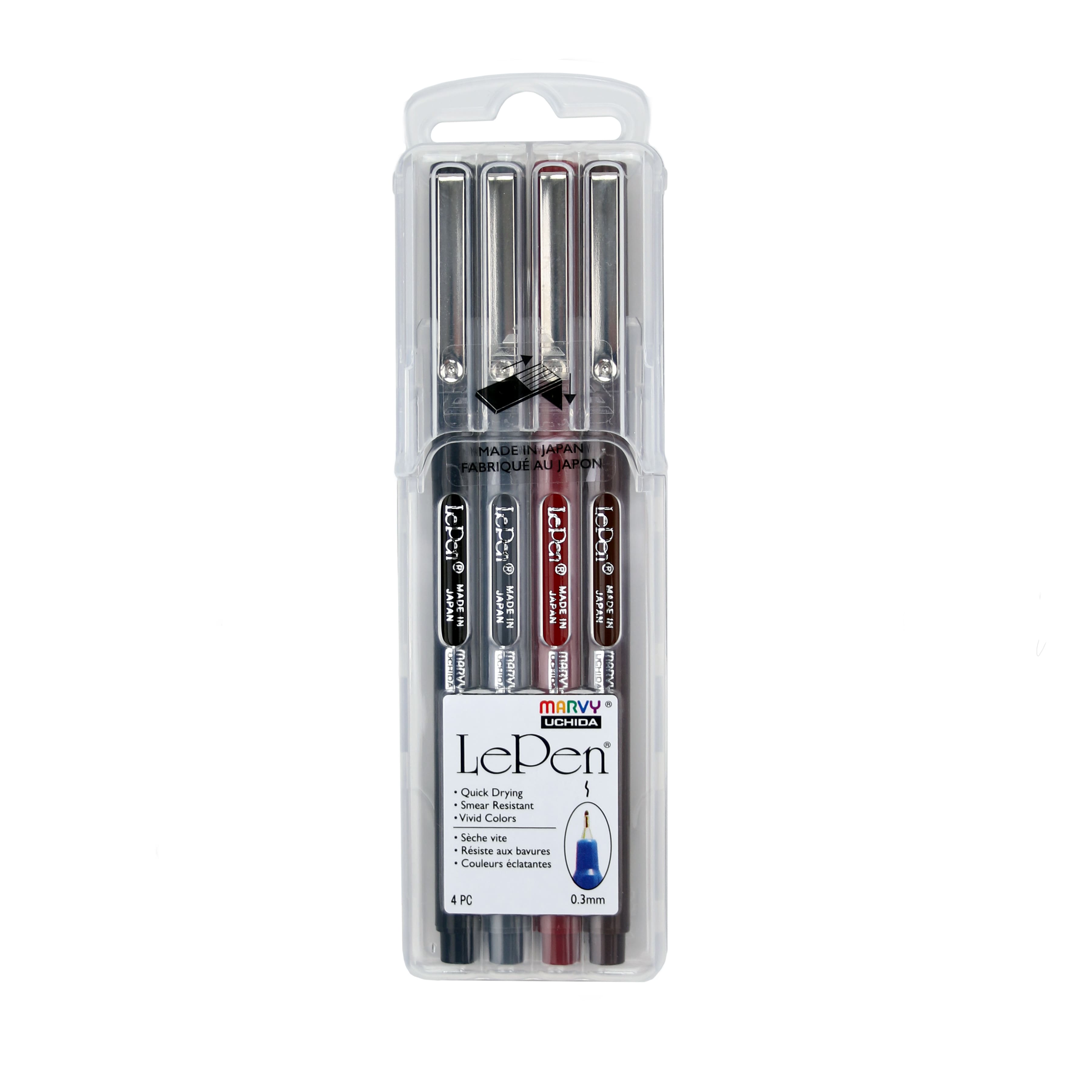 Marvy&#xAE; Uchida LePen&#xAE; Extra Fine 4 Dark Pen Set