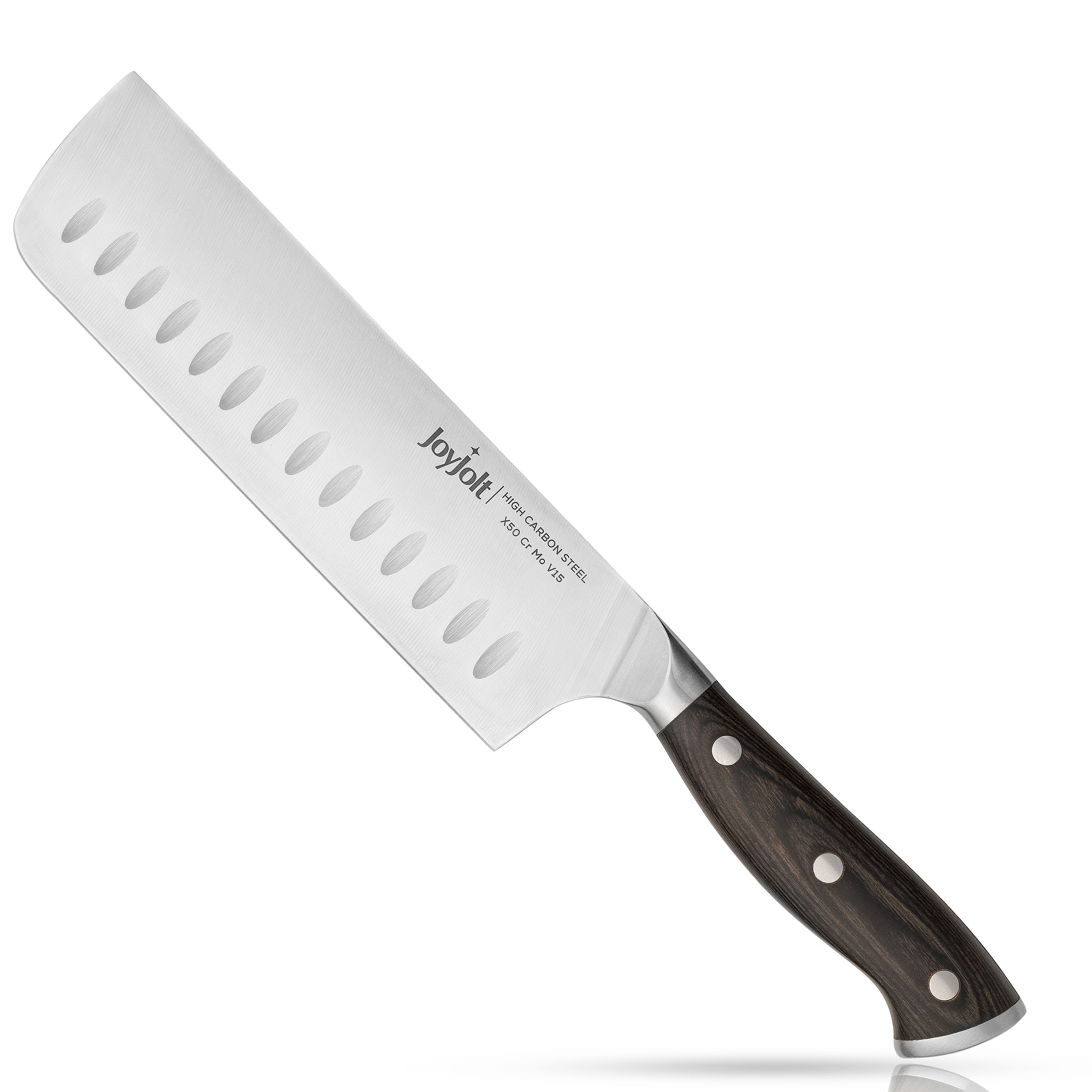 JoyJolt&#xAE; 7&#x22; High Carbon Steel Nakiri Knife