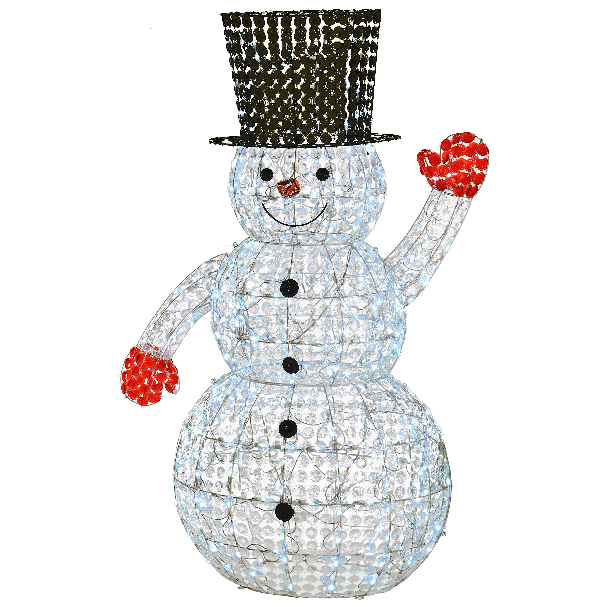 5ft. LED Crystal Bead Snowman