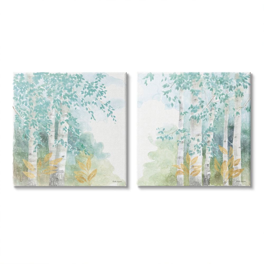 Stupell Industries Birch Tree Forest Canvas Wall Art Set