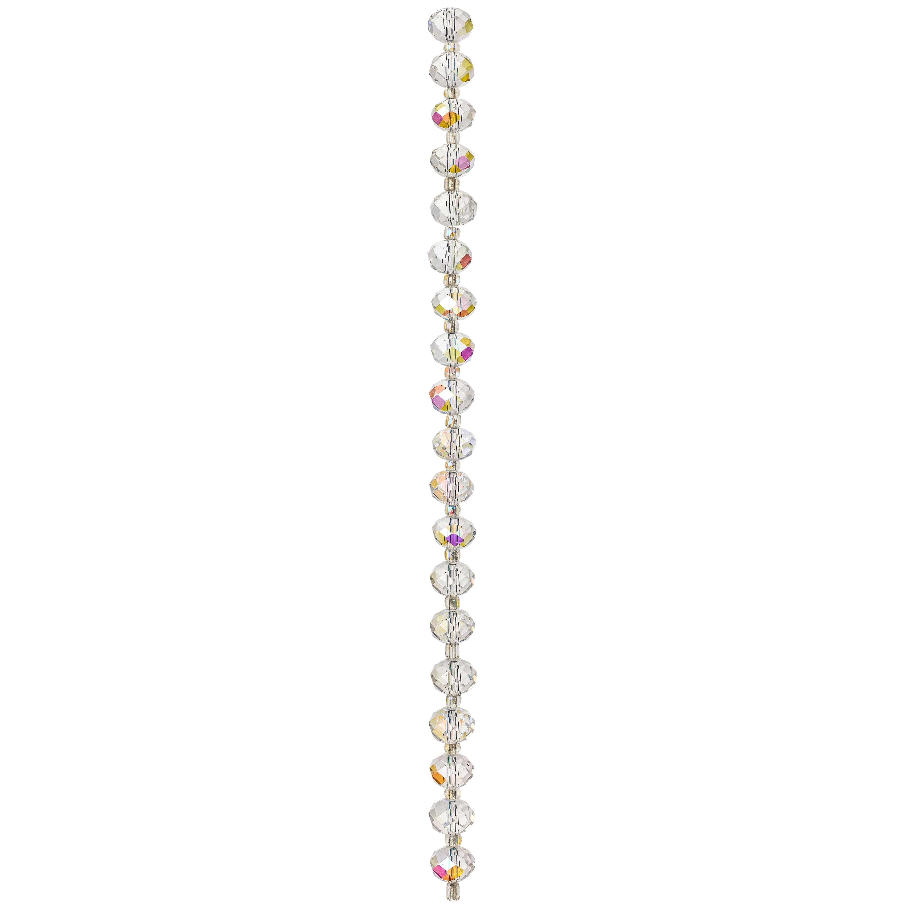 12 Pack: Crystal Faceted Glass Rondelle Beads, 12mm by Bead Landing&#x2122;