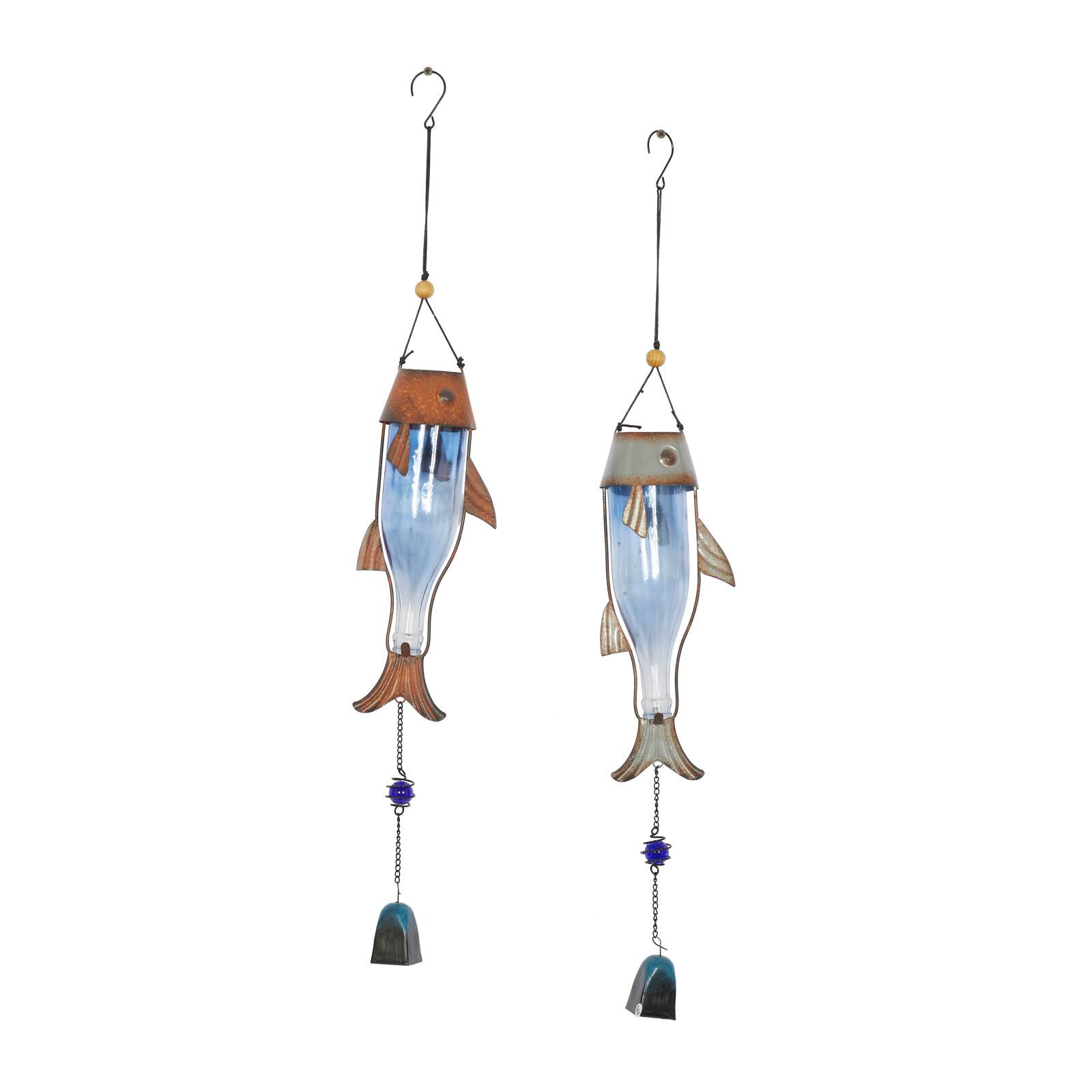 2.6ft. Multicolored Metal Coastal Windchime Set