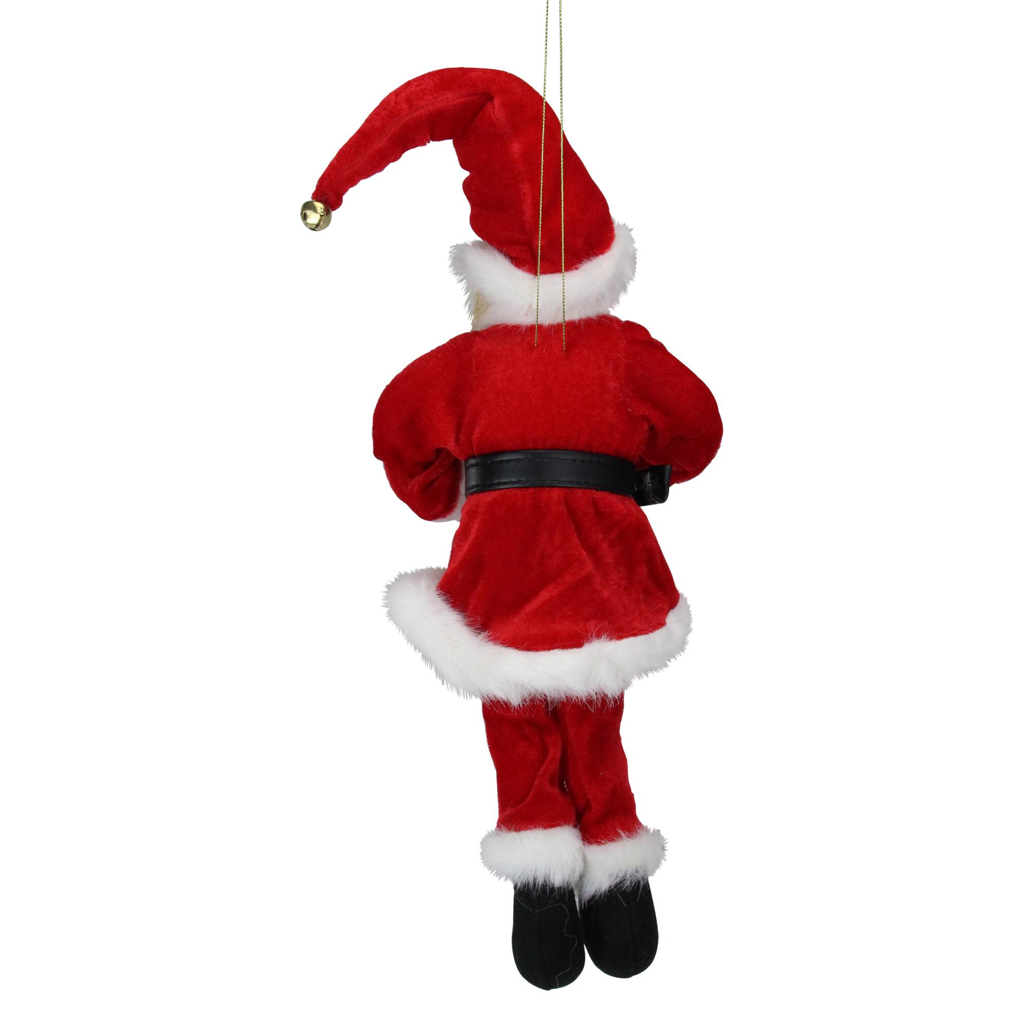 Red &#x26; White Bendable Elf in a Santa Suit Accent