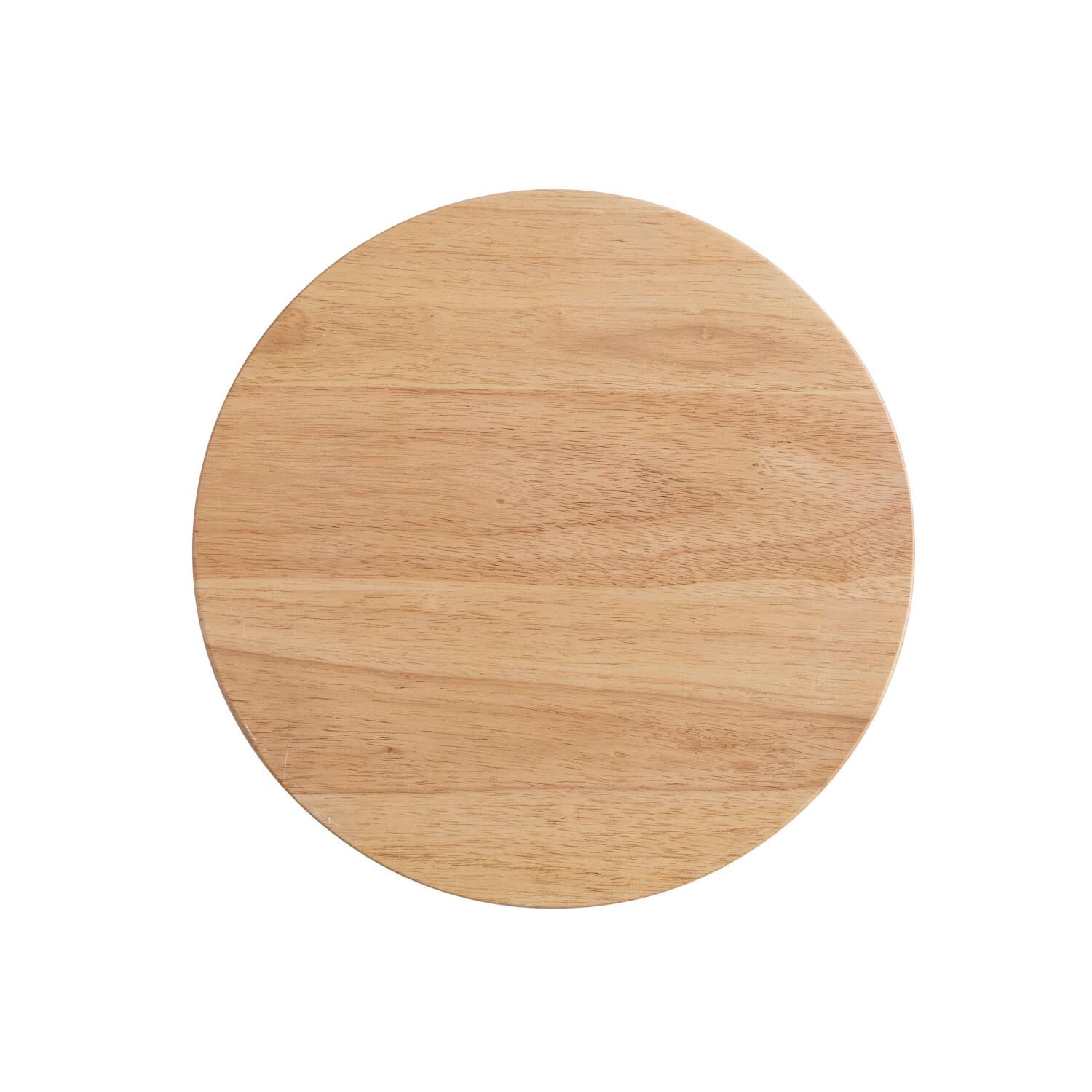 15&#x22; Round Rubberwood Cheese &#x26; Cutting Board