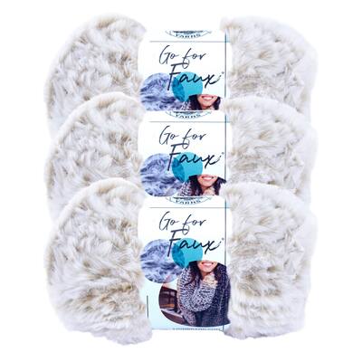 3 Pack) Lion Brand Yarn Go for Faux Bulky Yarn, Pink Poodle : :  Home
